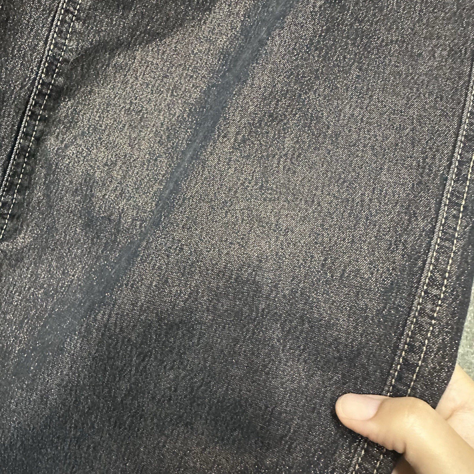 90s Guess Vintage Y2K Glimmer Red Label Dark Indigo Jean Skirt 27 (Fits 28) 0095