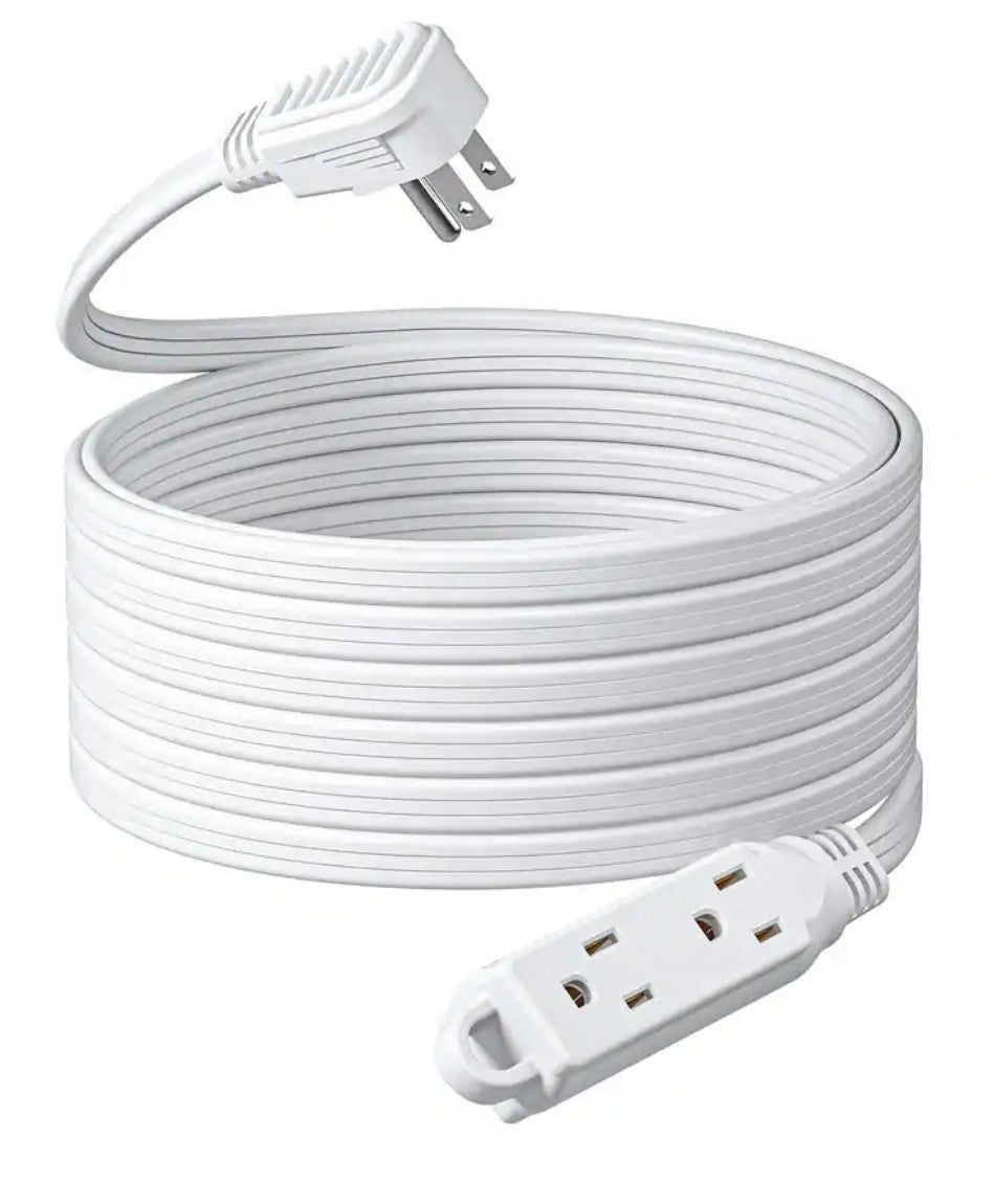 25 ft. 16/3 AWG Indoor Extension Cord with 3-Prong 3 Outlets and SPT-3 Cord 19D