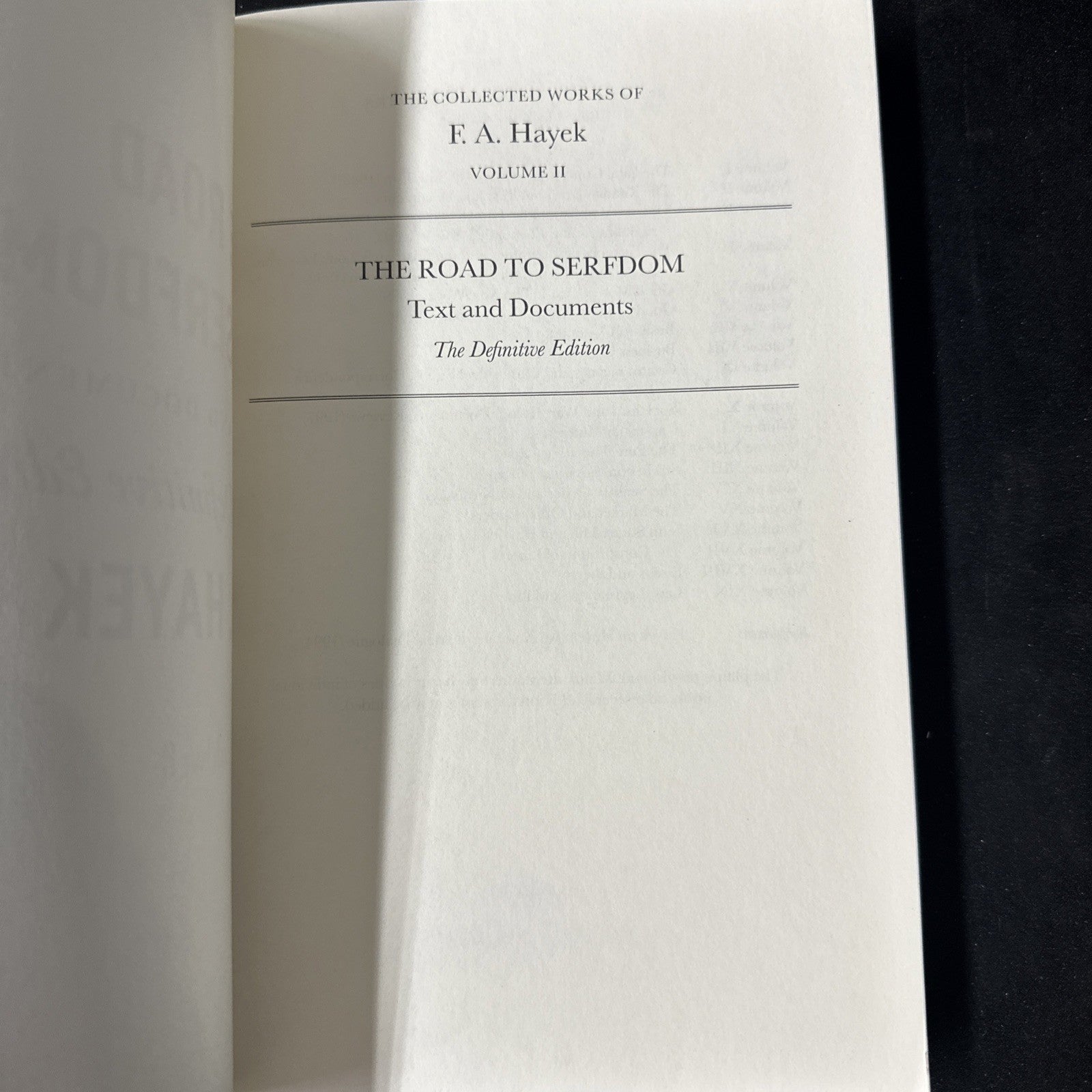 The Road To Serfdom - F.A. Hayak - PB - Good