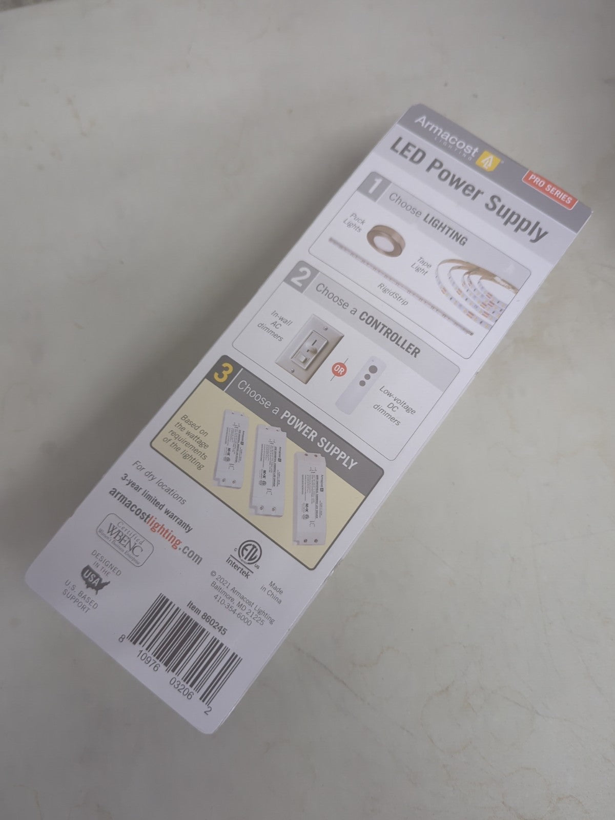Armacost Lighting 24Watt Universal Dimming LED Transformer Driver, 24-Volt DC 2B