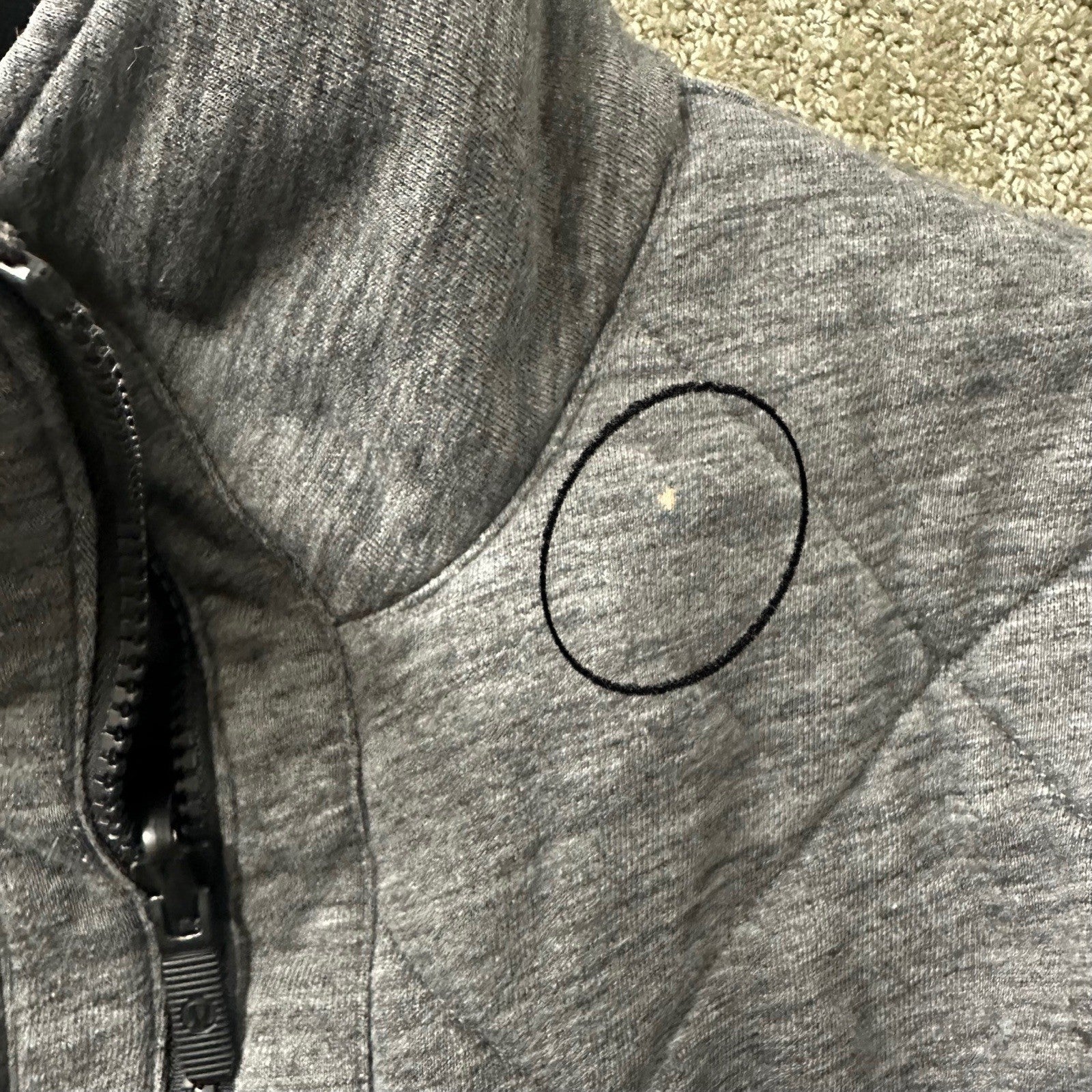 Lululemon Forever Warm Jacket Heathered Core Dark Grey Size 4 See Pics* Reverse