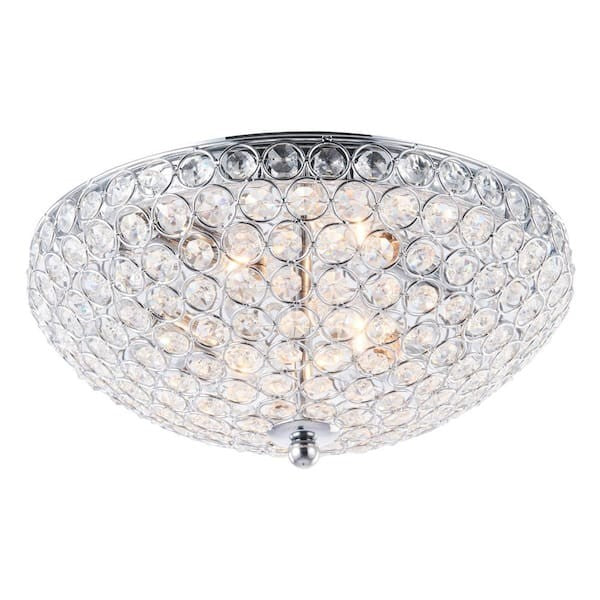 Elegant Designs FM1000CHR 13 inch Mount Ceiling Light 18C