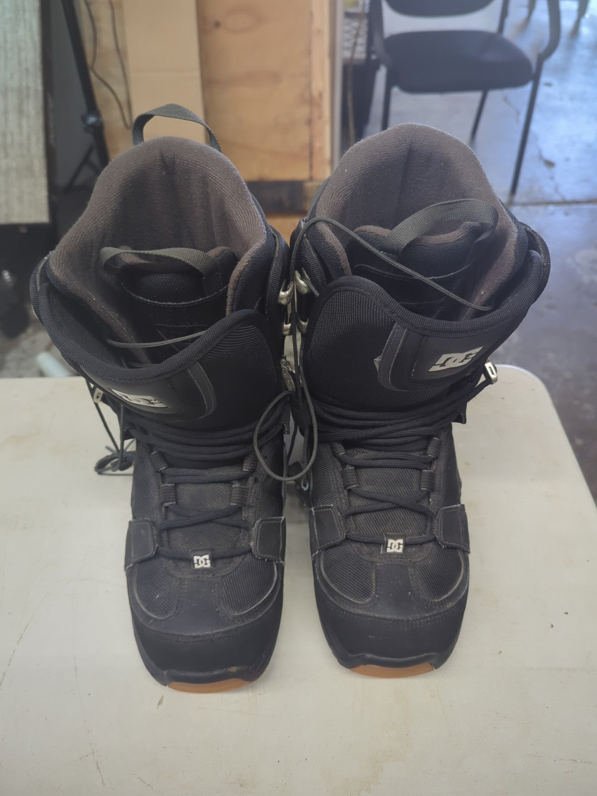 DC Phase Black Heavy Duty Lace-up Snowboard Boots Men's US Size 8 9A