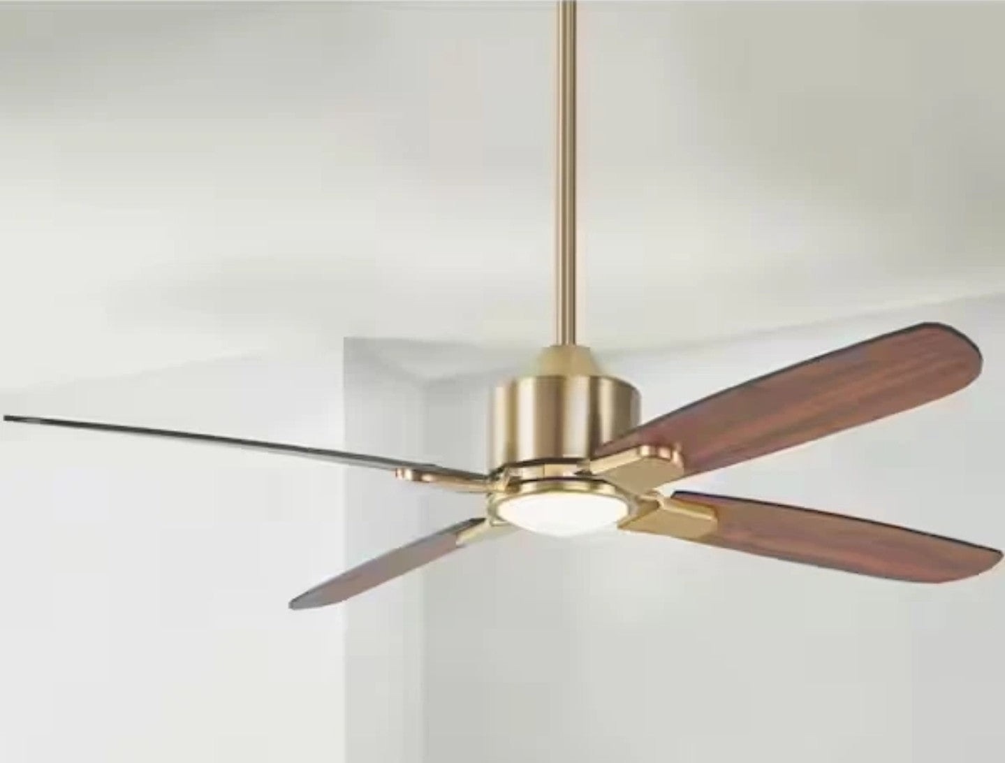 Hampton Bay Chelia Indoor LED Ceiling Fan Gold 56" 19A