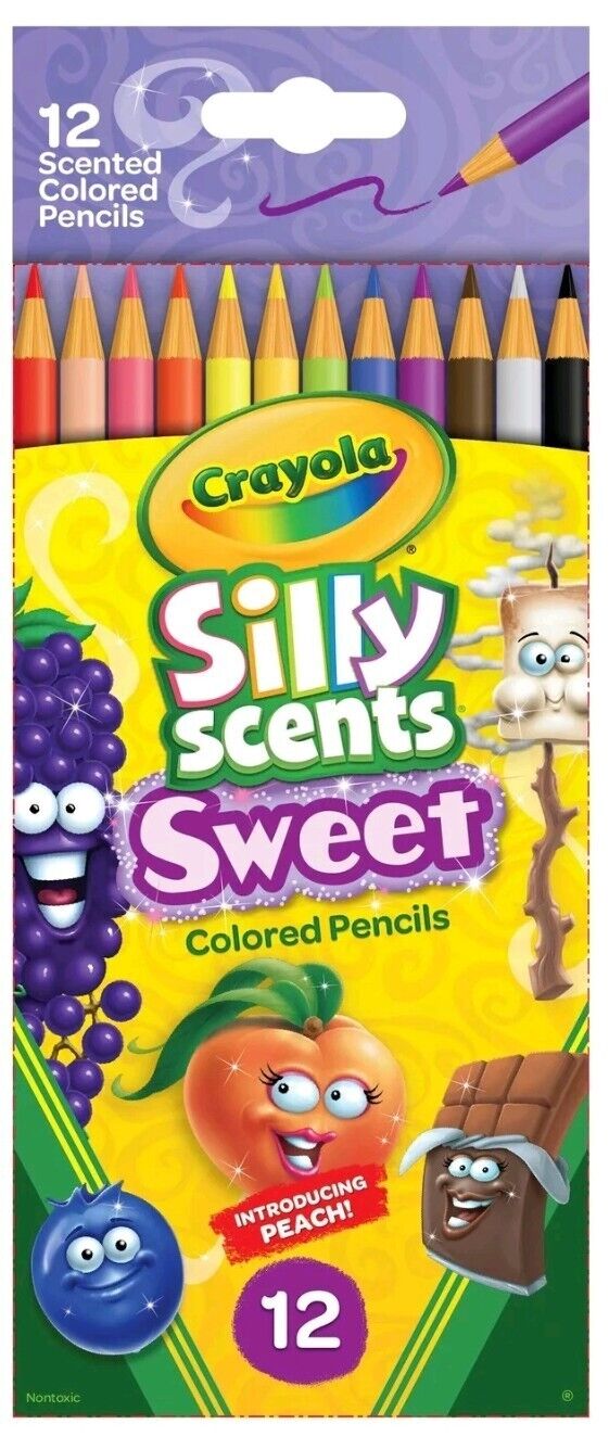 Crayola Silly Scents Sweet Colored Pencils (12 Count) X 6 Boxes NEW