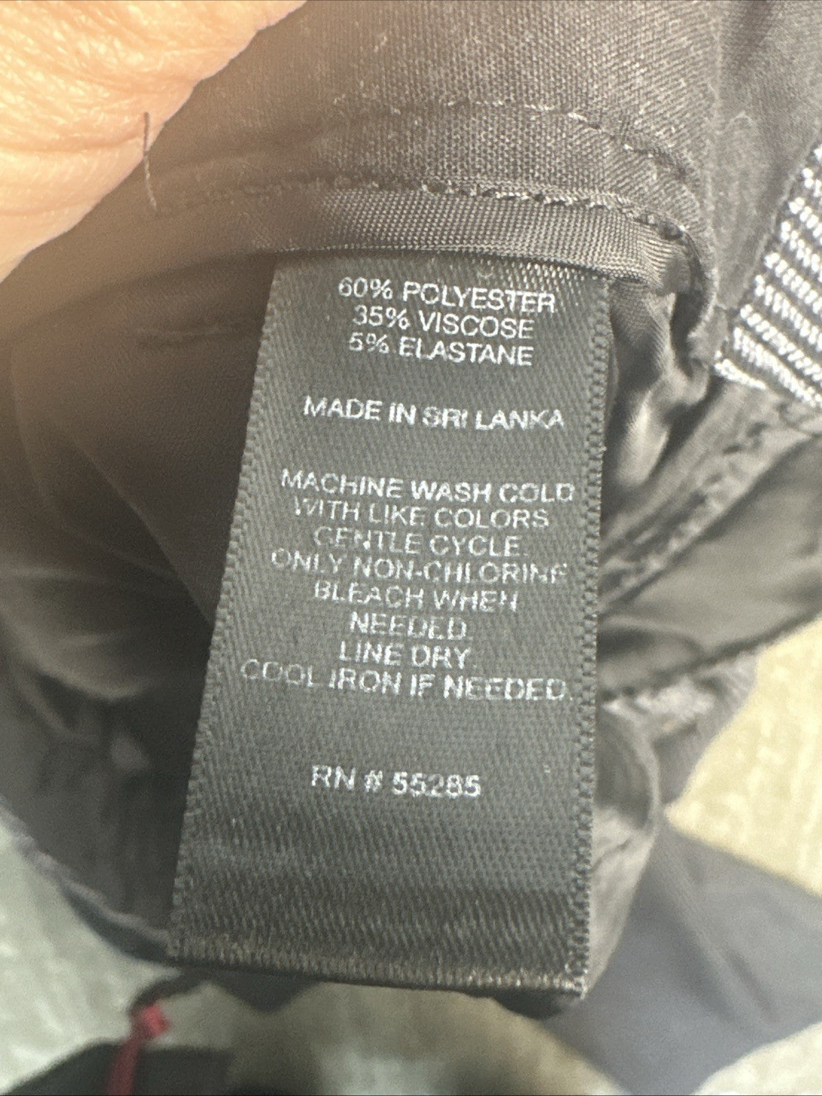 Women’s Express Editor Pant Size 4R Black & Grey Straight Leg   (2.4)