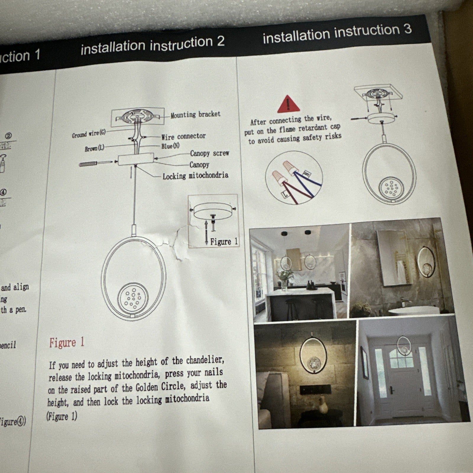 Modern LED Crystal Small Chandelier Hanging Teardrop Ceiling Light Fixture 1B