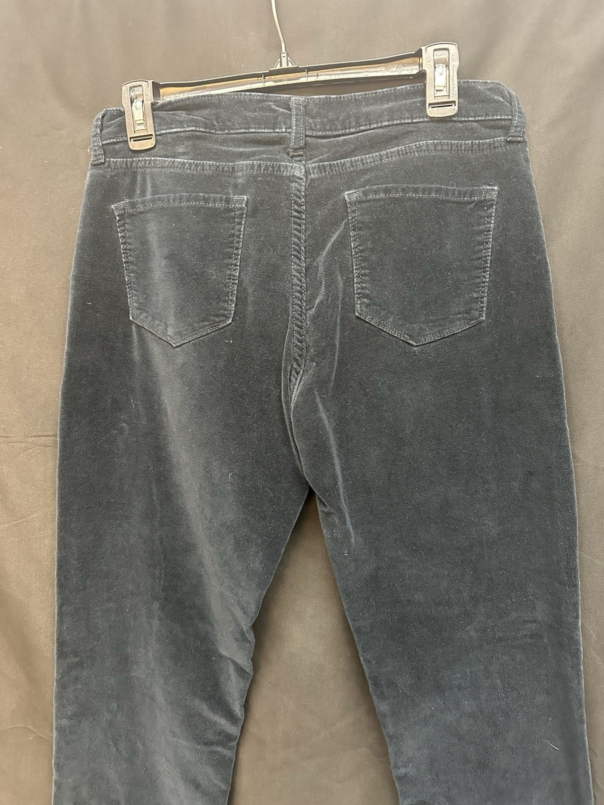 Banana Republic Women's Size 29 Velvet Pants Skinny Ankle Zipper Navy (0003)