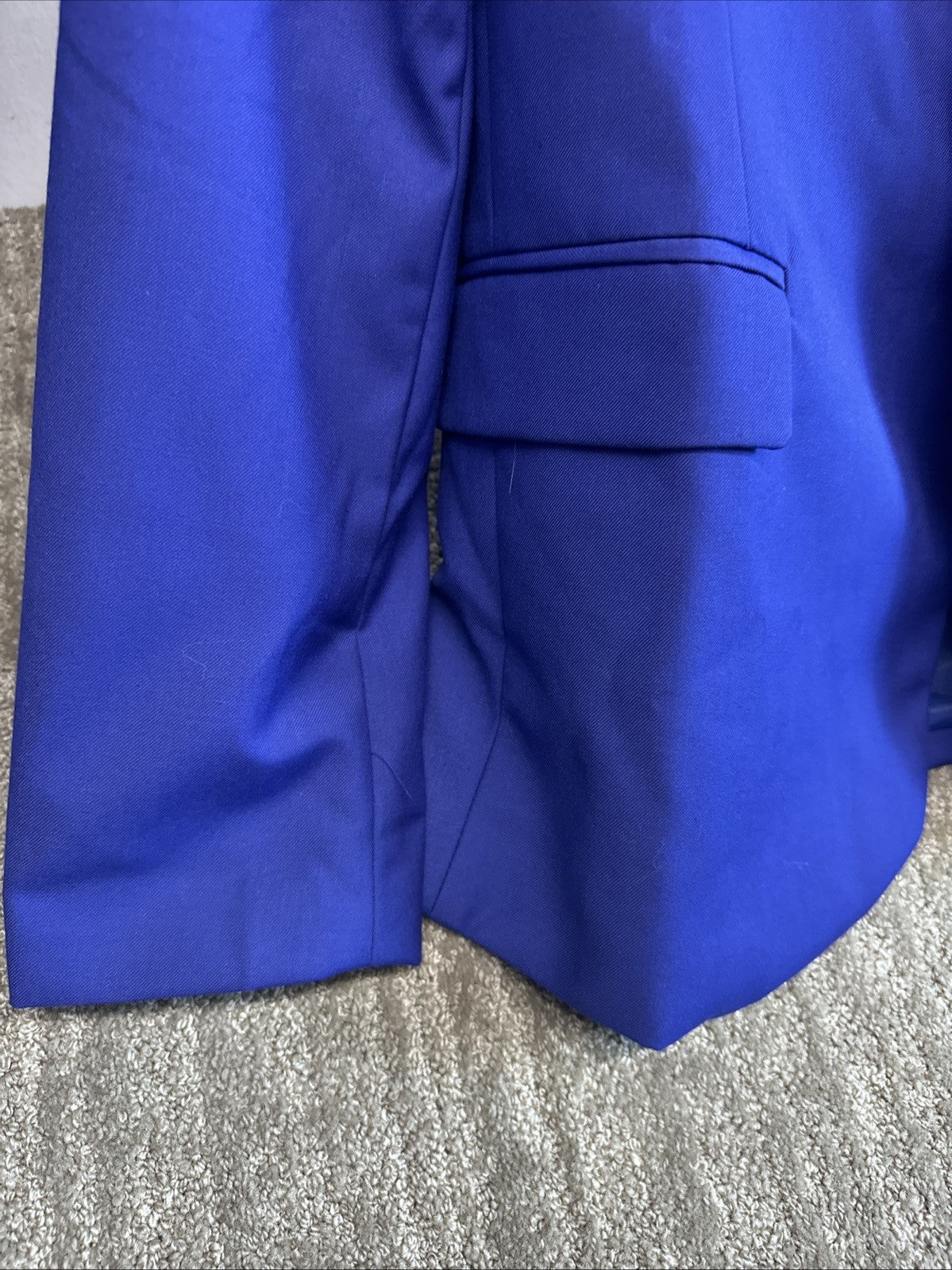 H2H Men's Blue Collared Formal One Button Long Sleeve Blazer Jacket Suit US Sm
