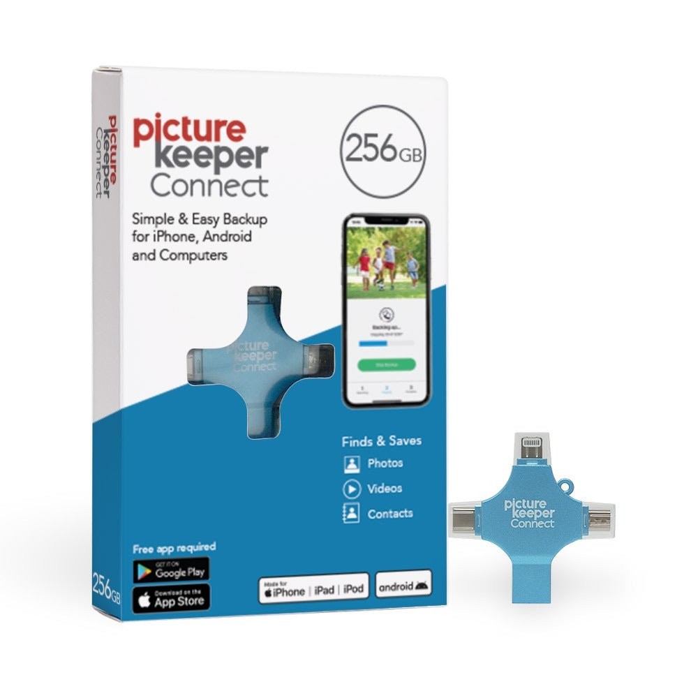 Picture Keller Connect 256G USB Flash Drive Photo Video Backup iPhone Android 7c