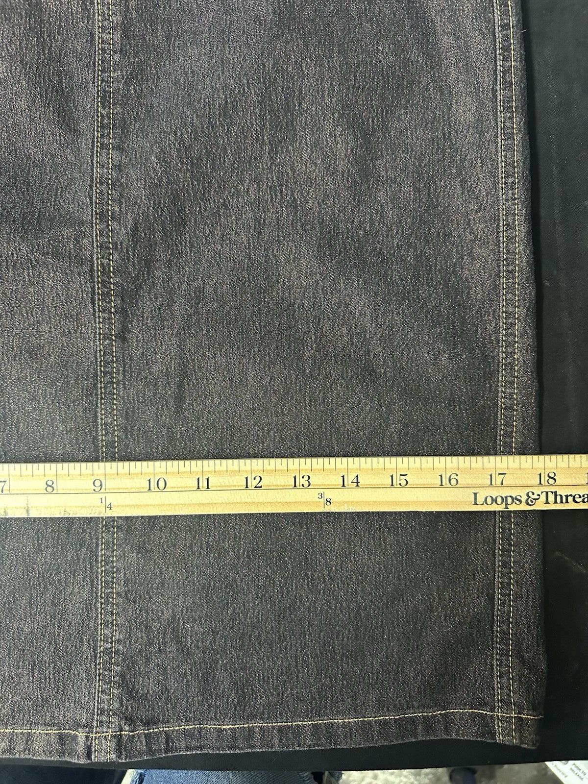 90s Guess Vintage Y2K Glimmer Red Label Dark Indigo Jean Skirt 27 (Fits 28) 0095