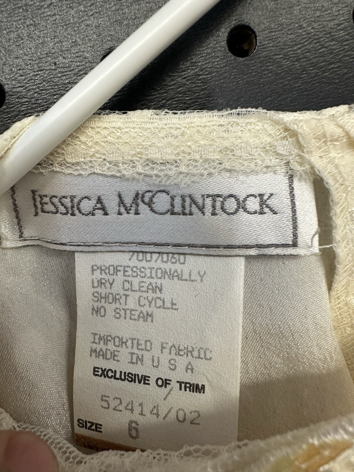 Vintage Jessica McClintock Dress Bridal Lace Wedding Fairy Size Size 6