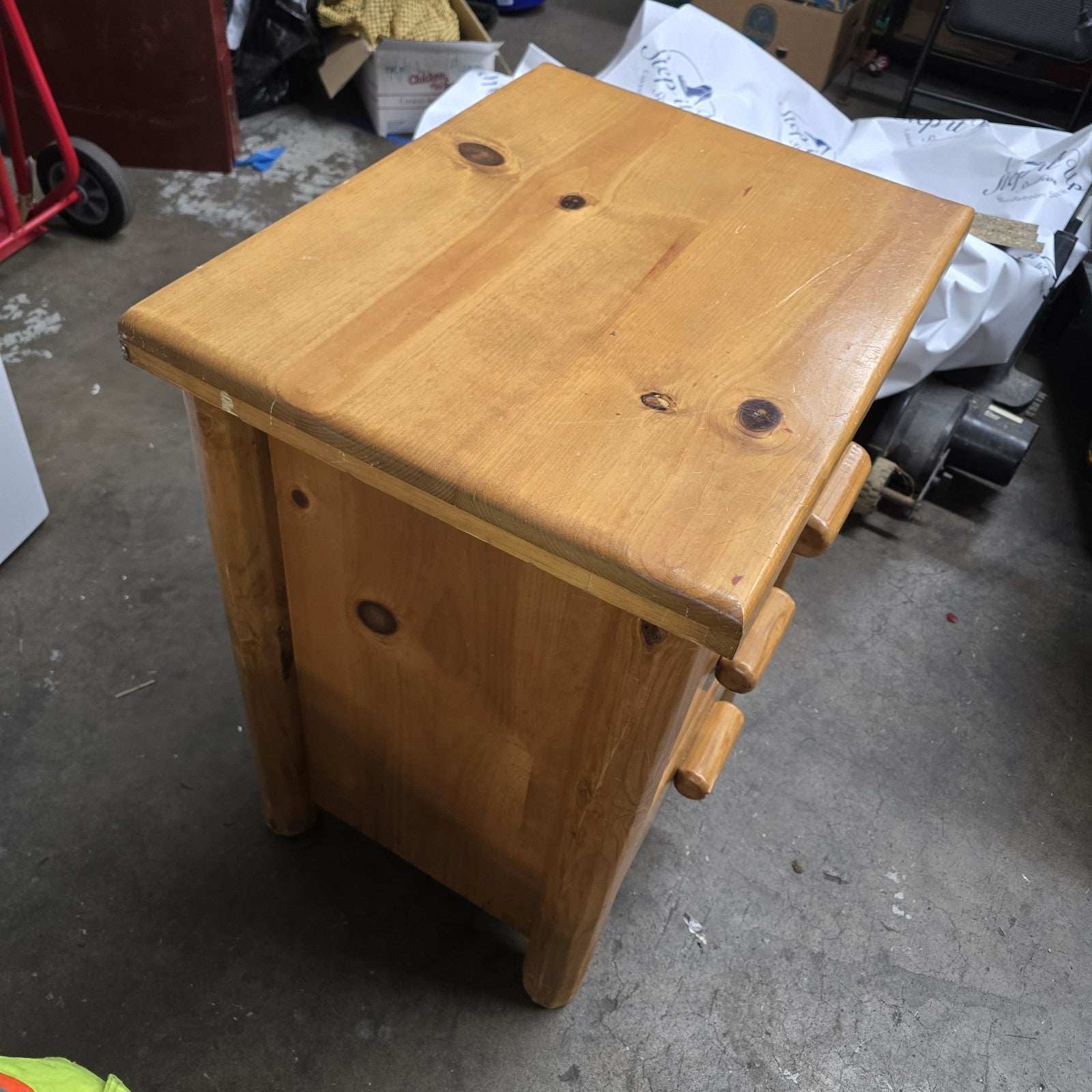 Log Wood (CEDAR) Night Stand