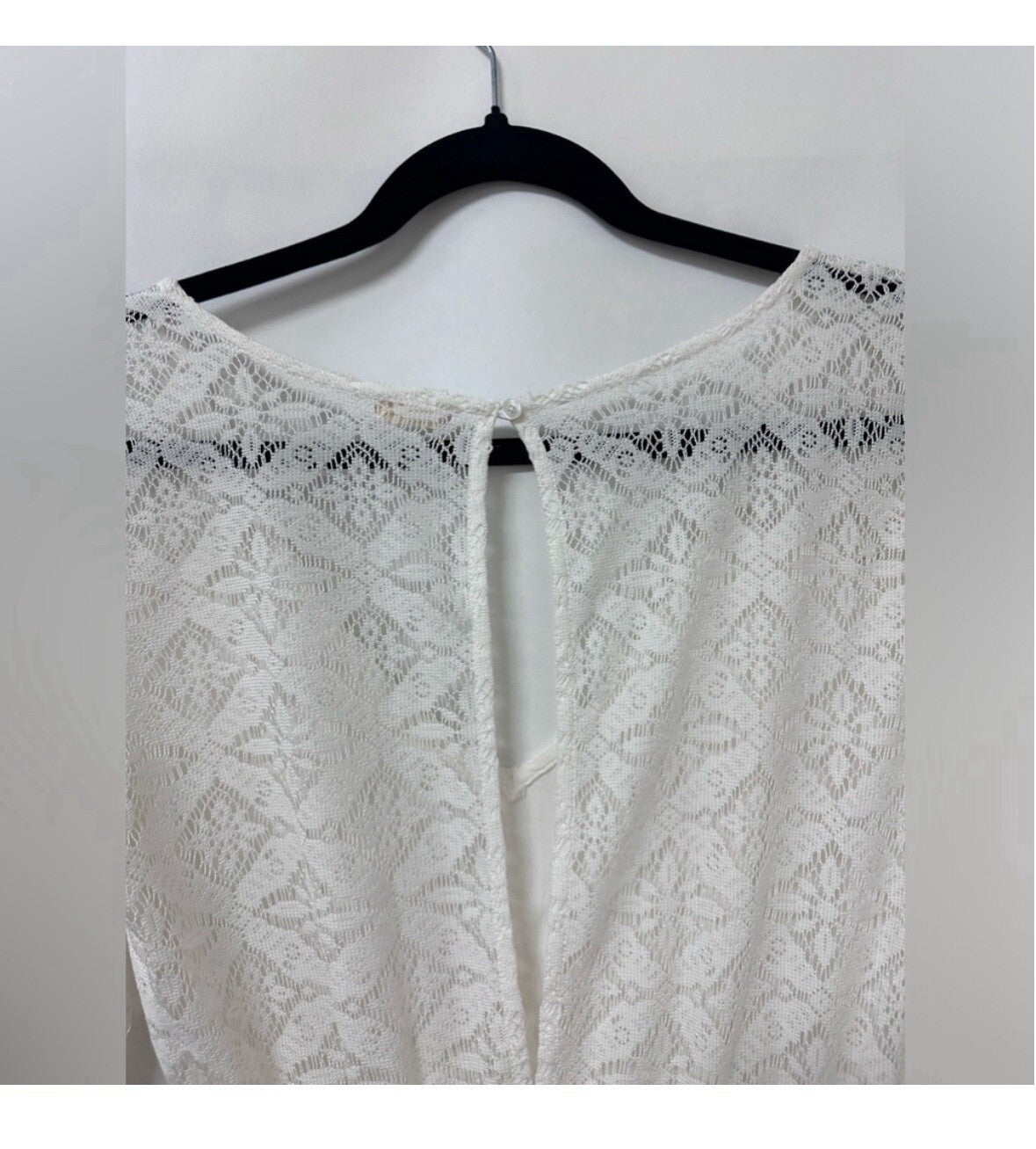 Hollister Women’s Medium Lace Boho Dress Cream Fully Lined Hippie Party 0101