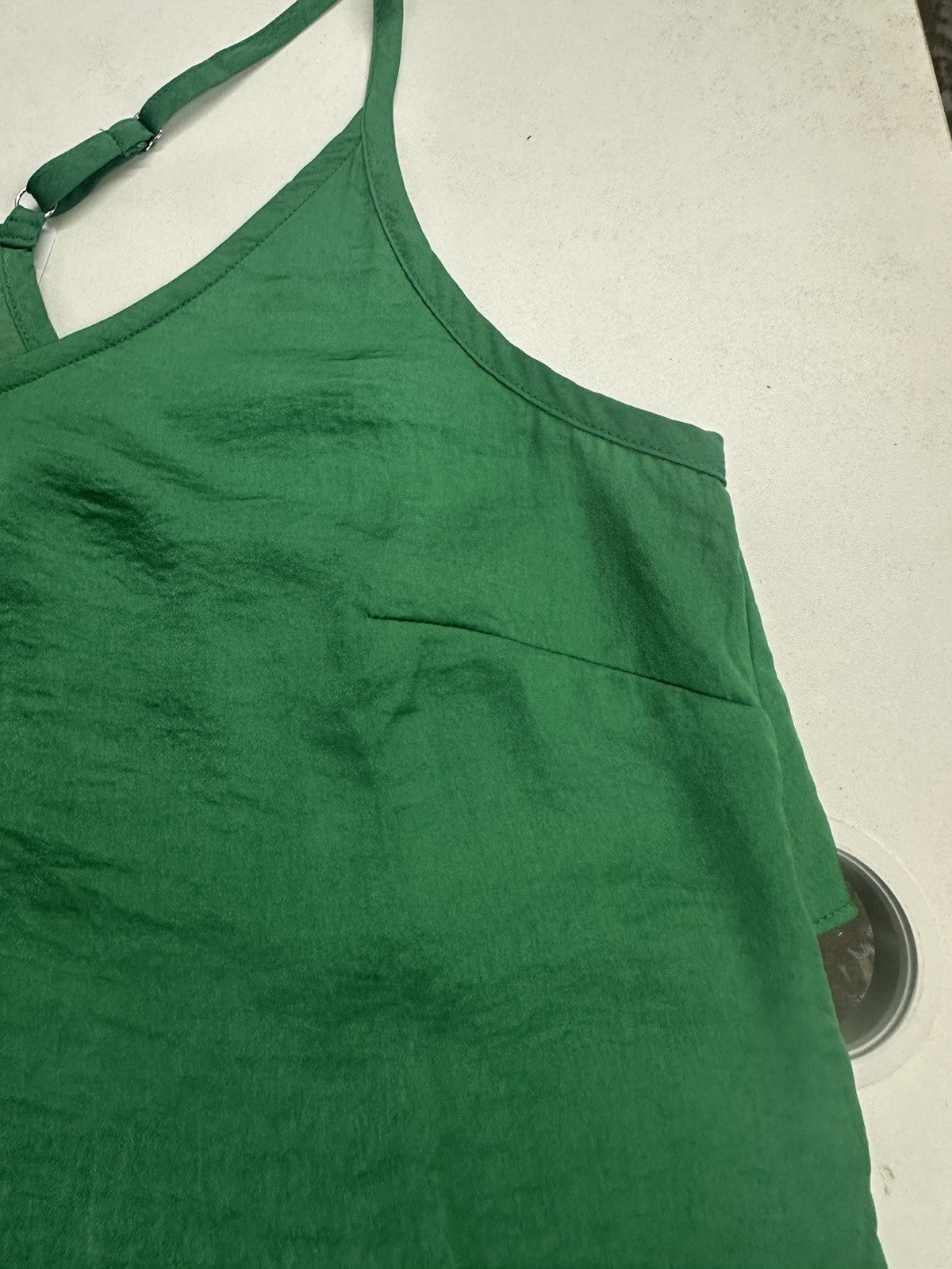 CAbi Park Racerback 6111 Green Ruffle Back Womens Size S Camisole Colorful