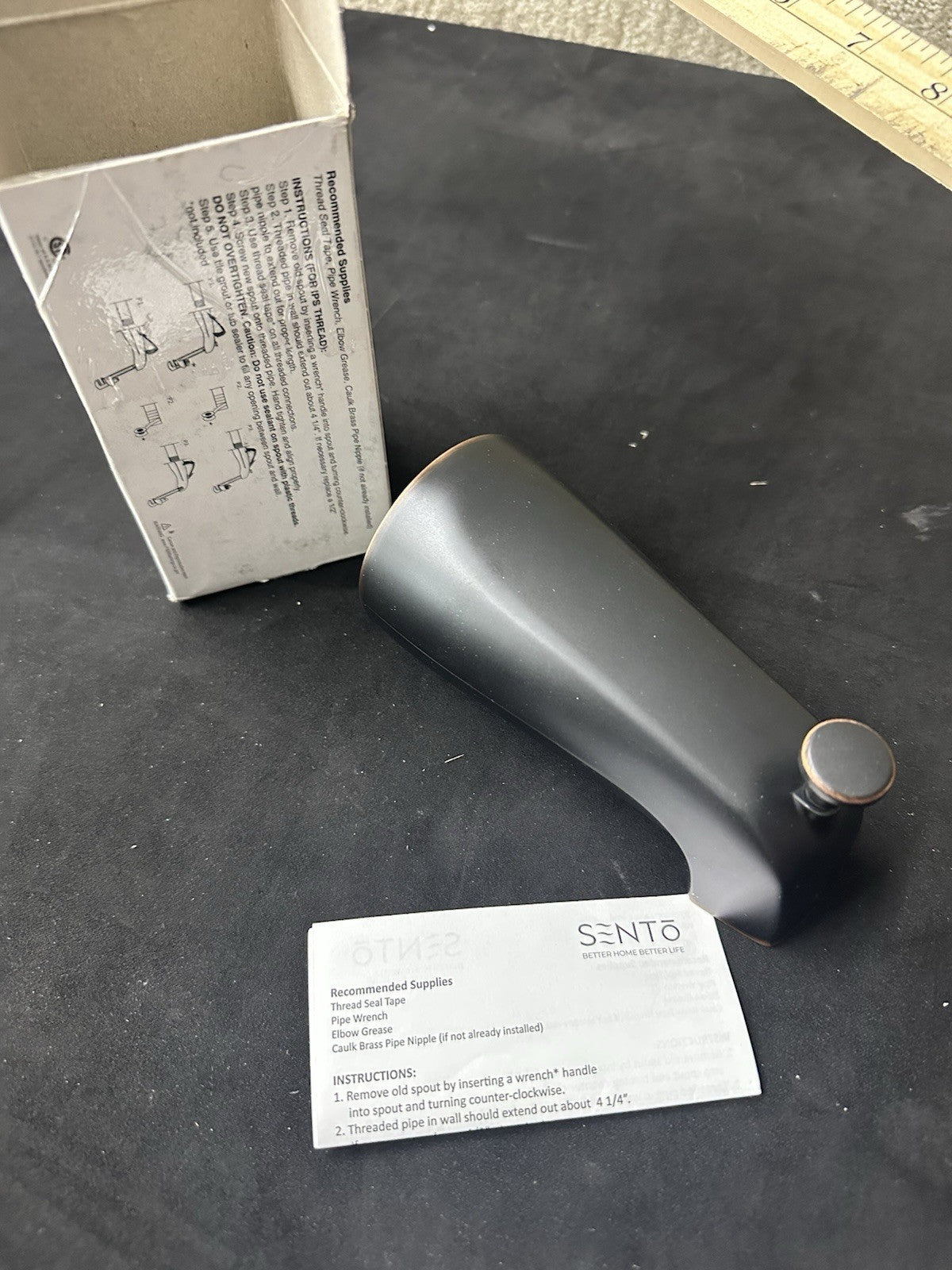 Sentó Diverter Spout 1/2” Copper Pipe Finish Oil Rubbed Bronze (6b)
