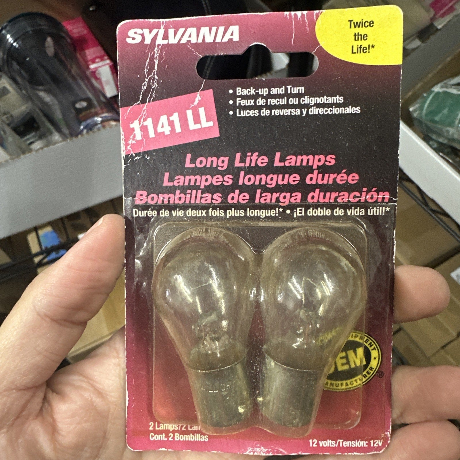 Sylvania 1141 Long Life Light Bulbs - Pack of 2  - P/N: 36405 Type 1141LL (8c)