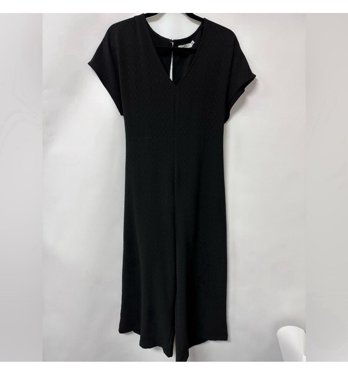 Lush Wide Leg Stretchy Jumpsuit Black Size Medium (0051)