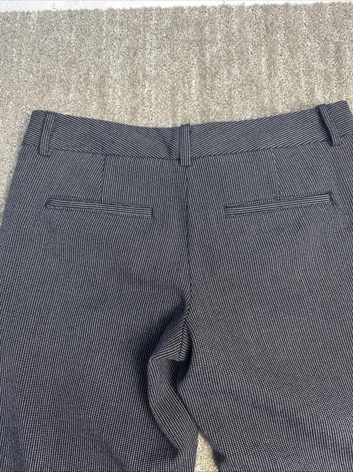 Women’s Express Editor Pant Size 4R Black & Grey Straight Leg   (2.4)