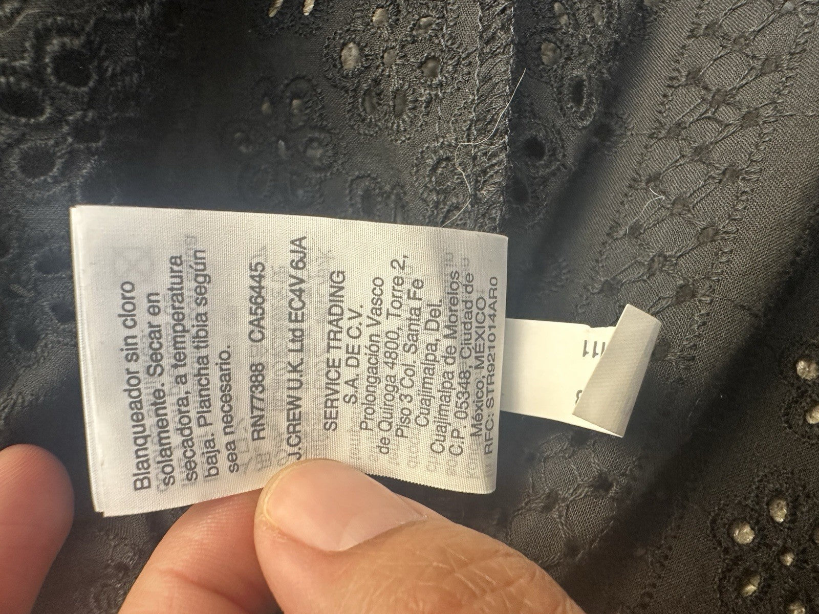 Women’s Madewell Black Eyelet NWT XXS Top 1.2 