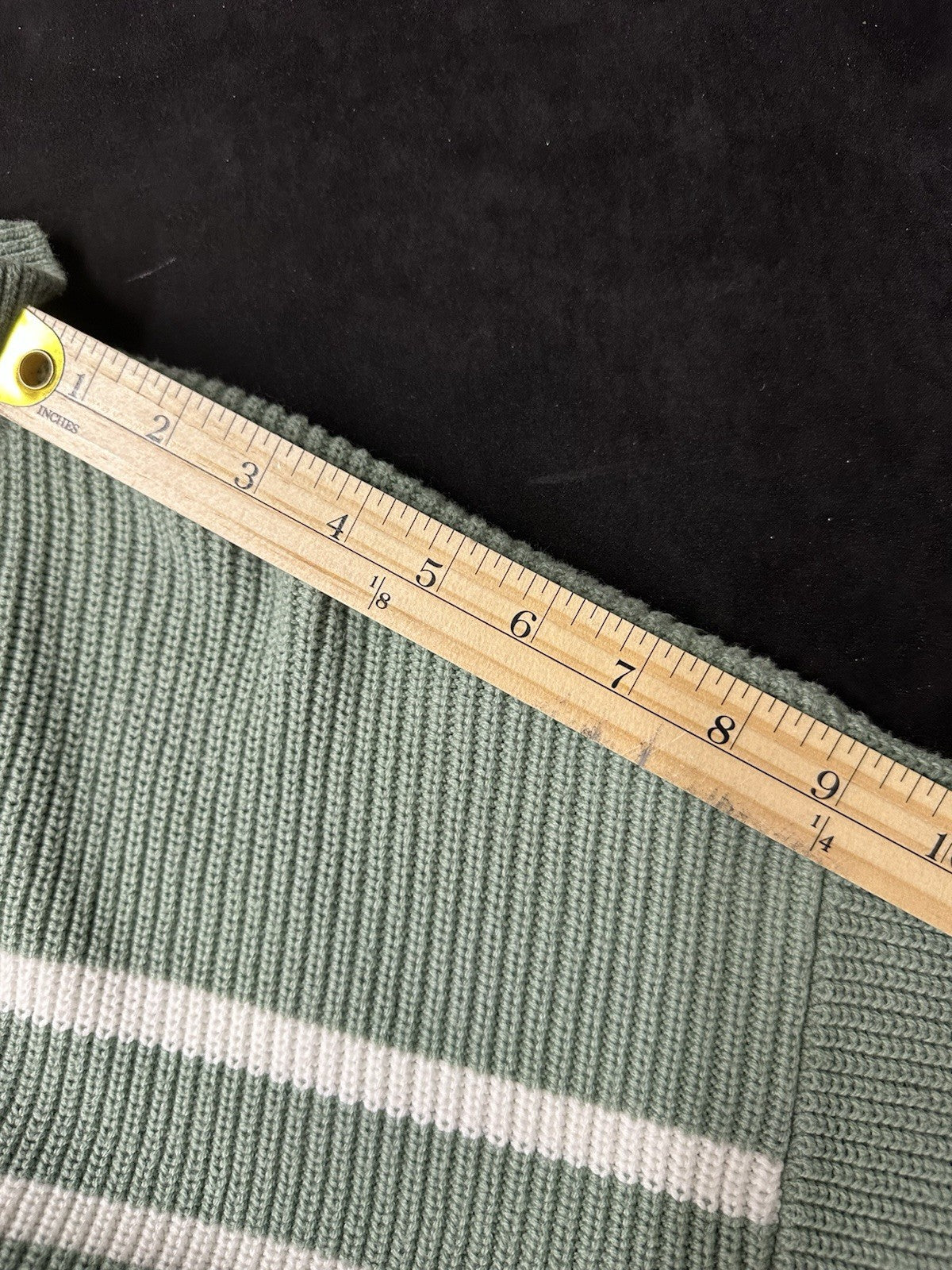 Women's Hollister Pullover Striped V-Neck Crop Long Sleeve Sweater Size XS 0071