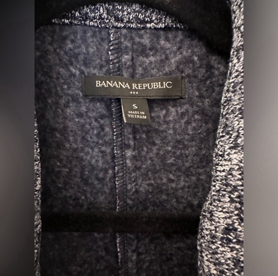 Banana Republic Sweater Jacket Size Small Zipper 3.7