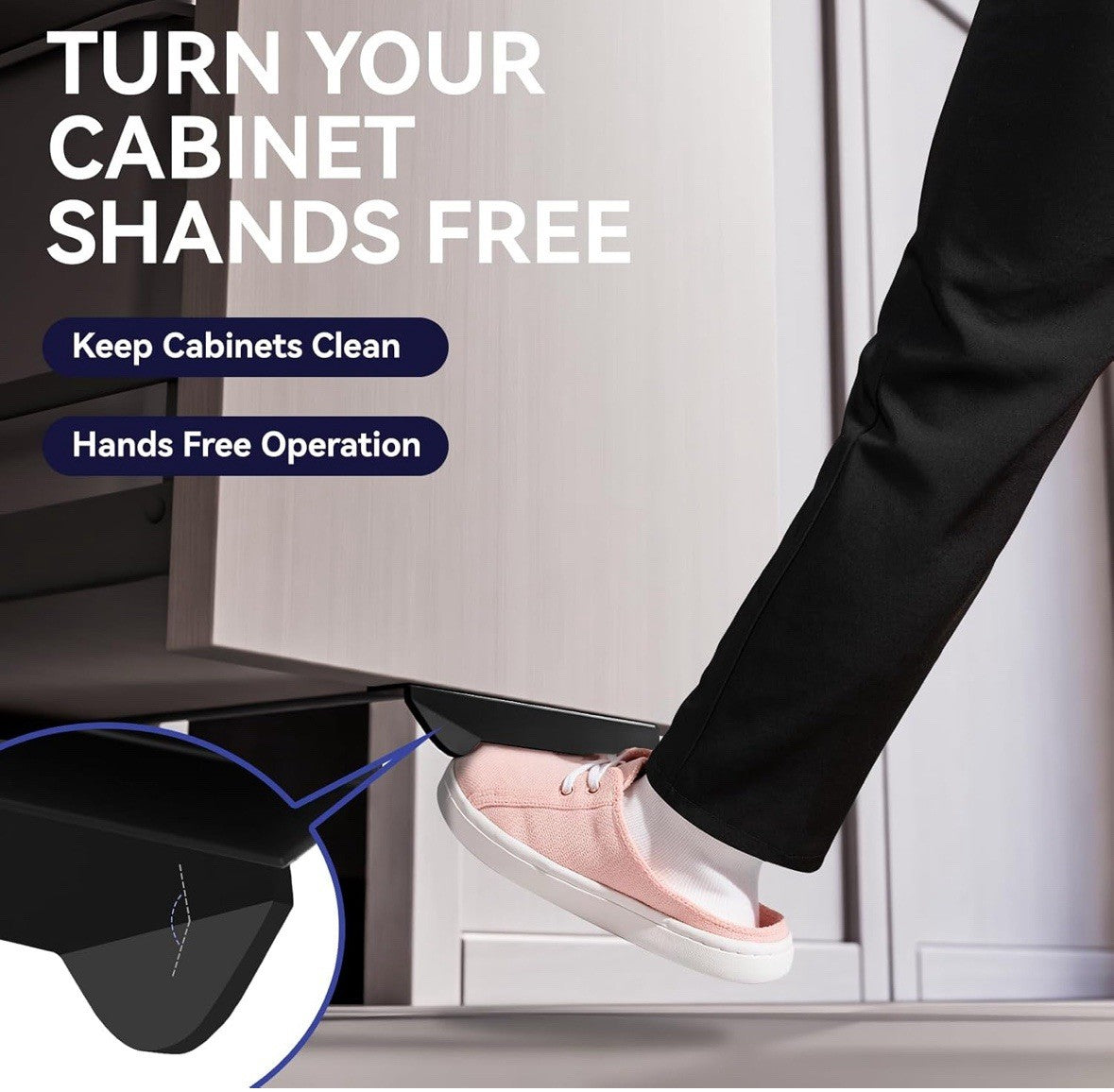 Gaodexin 2-in-1 Cabinet Foot Pulls 2-Pack (6b)