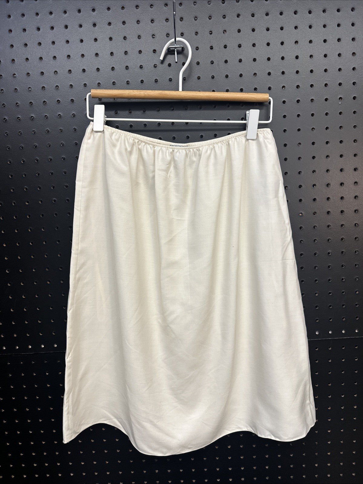 Morgane Le Fay New York 100% Silk Ivory Slip Skirt Women’s Small Minimalist Cut