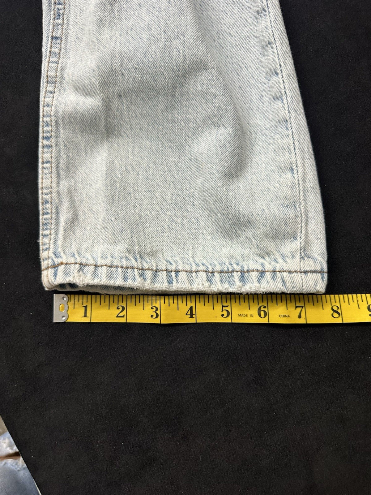 Aeropostale 80s Baggy Jeans Sz 00 Destroyed Distress Regular Light Wash (0021)