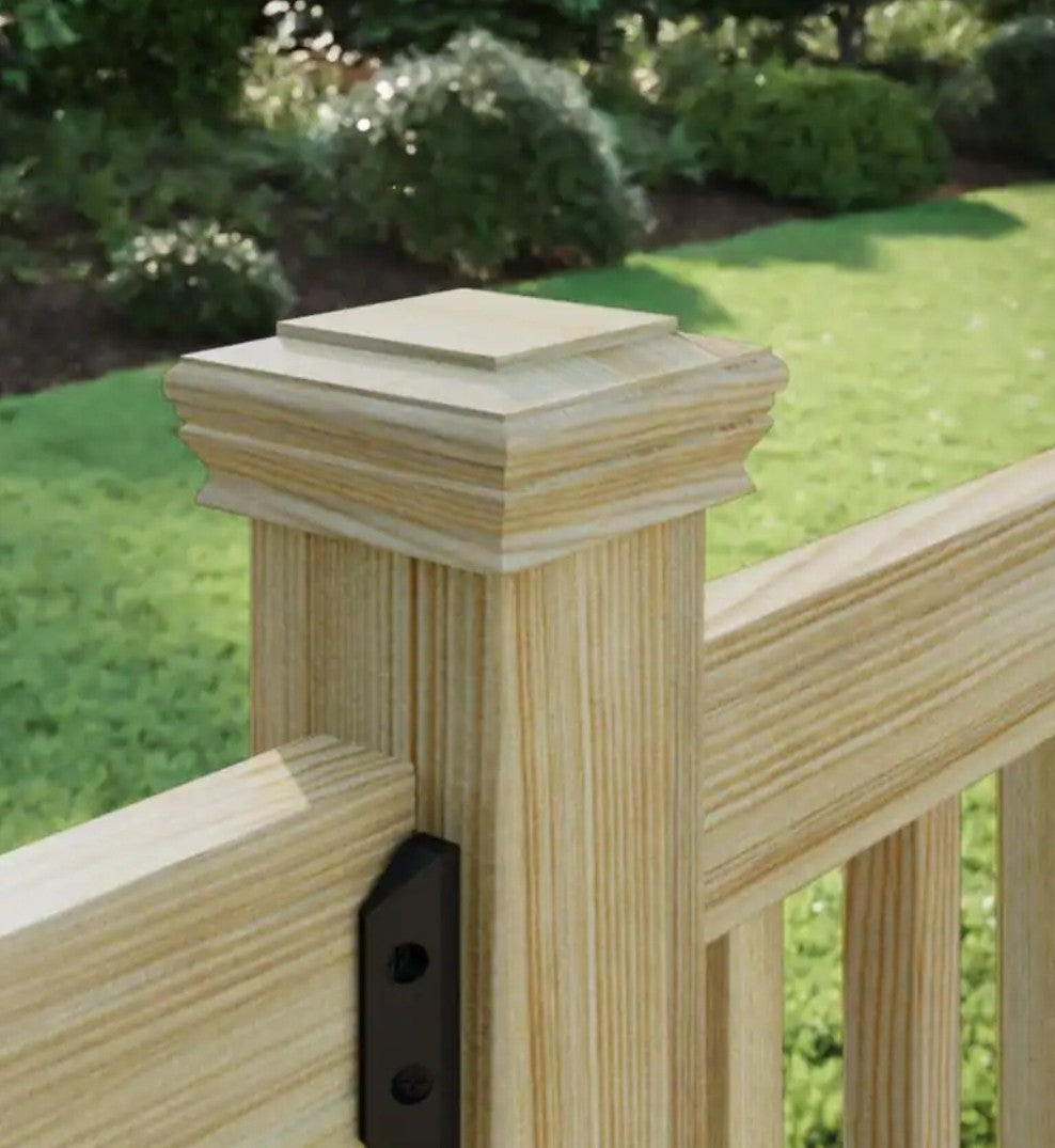 4 in. x 4 in. Newbury High Pyramid Pressure Treated Pine Post Cap