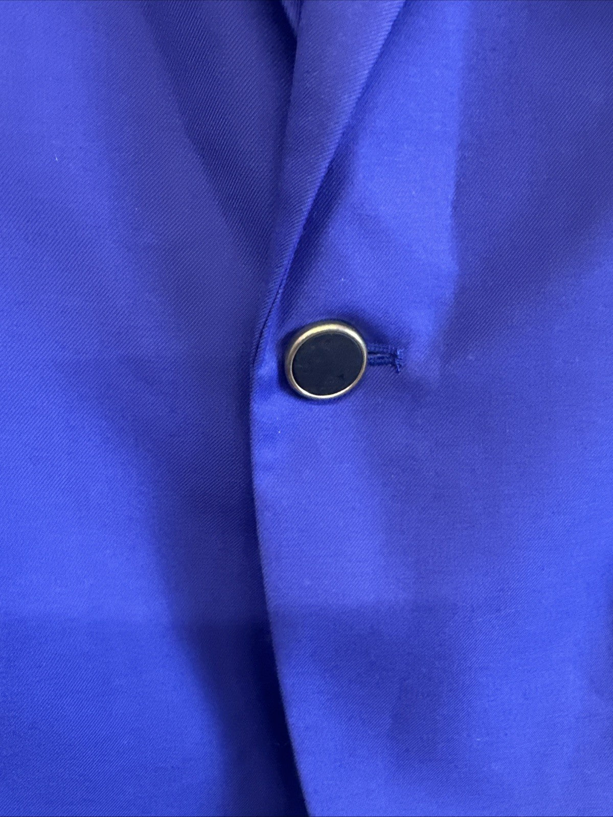 H2H Men's Blue Collared Formal One Button Long Sleeve Blazer Jacket Suit US Sm