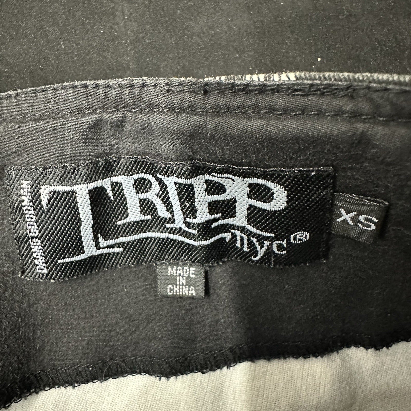 Tripp NYC Plaid Mini Skirt Y2K XS Hot Topic Black & White Goth Punk 0097