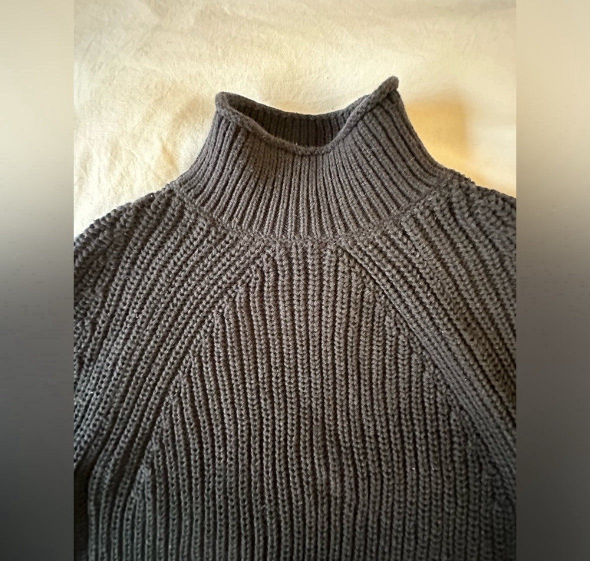J.Crew black turtleneck chunky knit sweater Size XS Women’s (0058)
