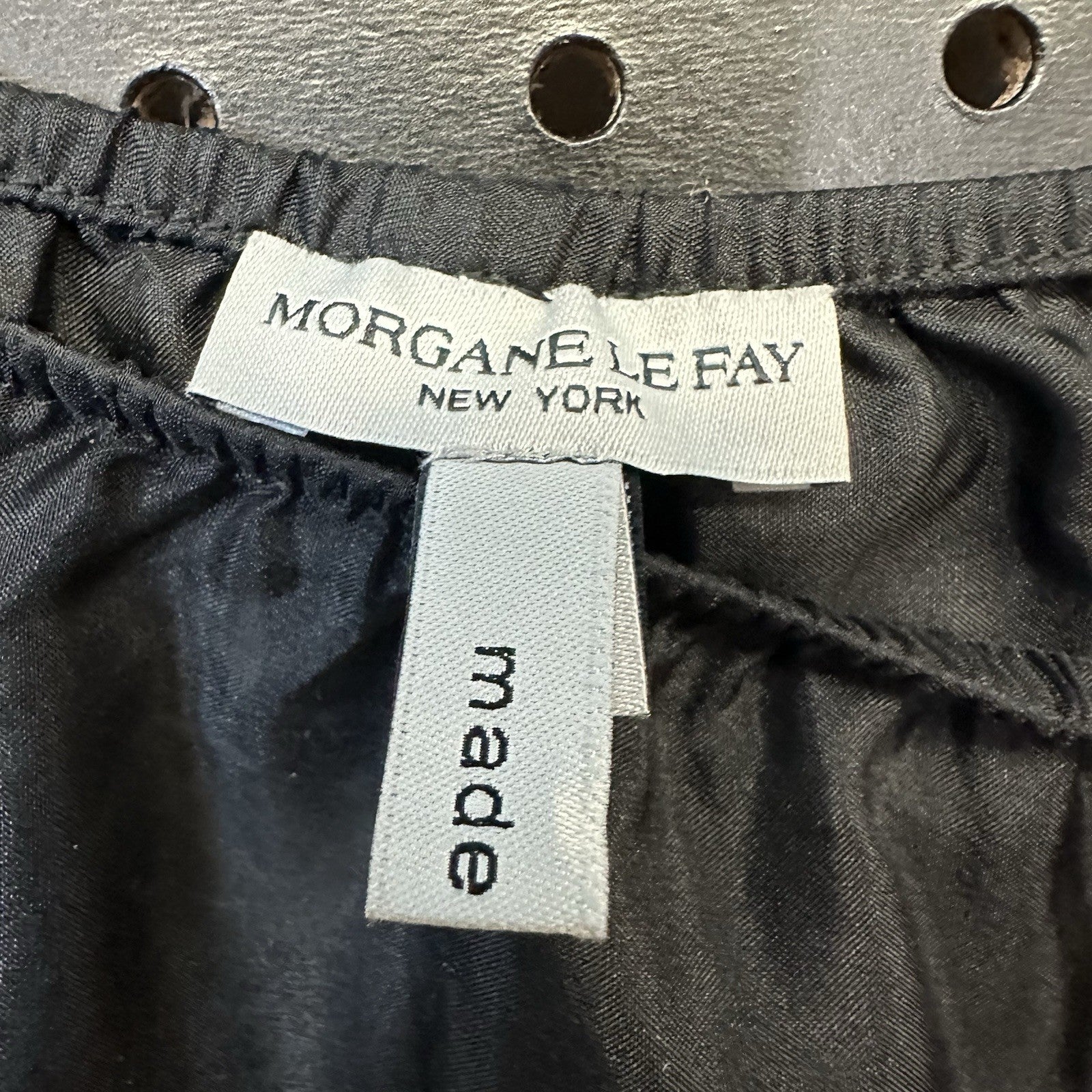 Morgan Le Fay Half Slip Waist Slip Underskirt  Black 100% Silk Small (103)