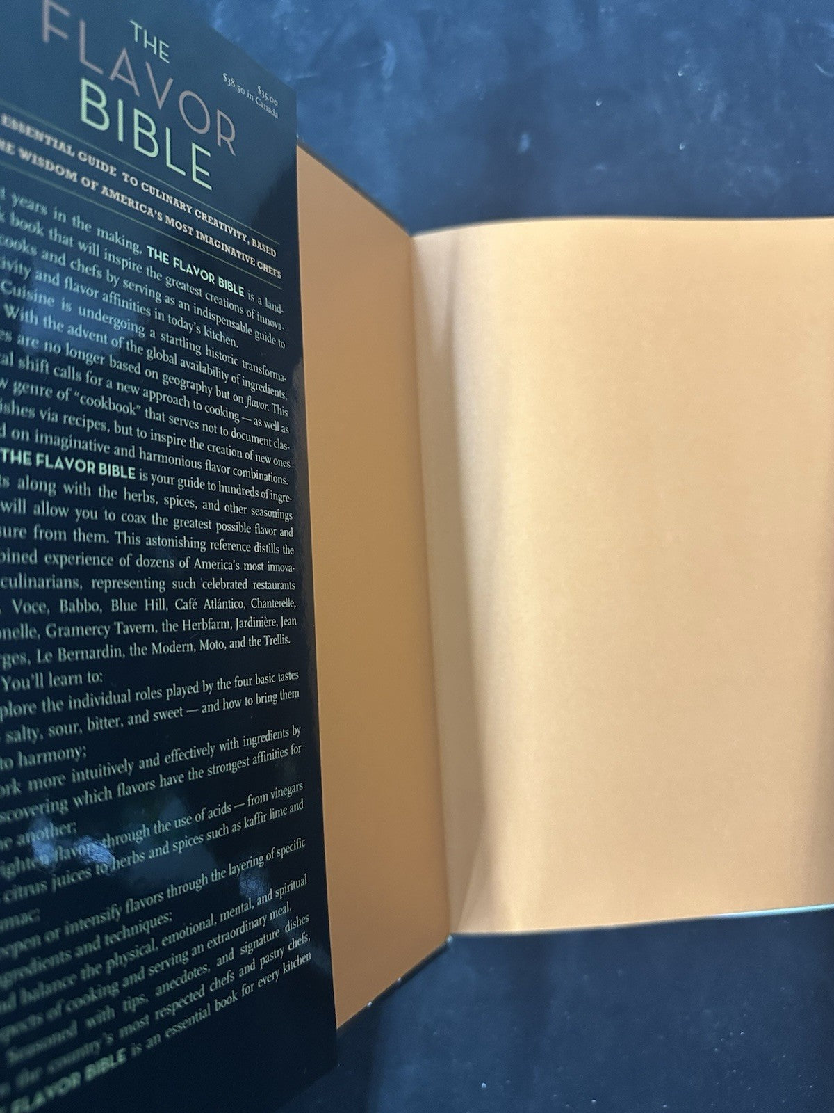 The Flavor Bible, Hardcover book, by Andrew Dornenburg, K. Page 10C