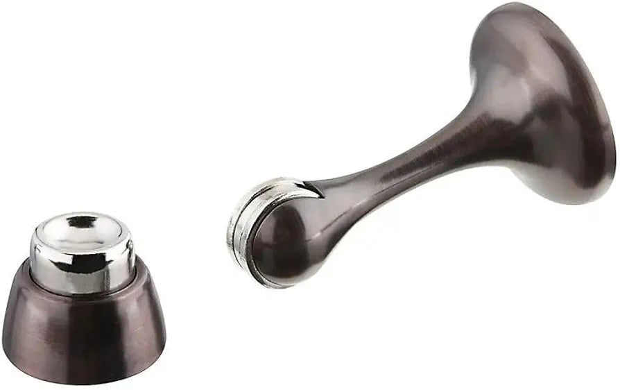 2-Pack Vintage Magnetic Rigid Door Stop W/Catch, Antique Bronze (8c)