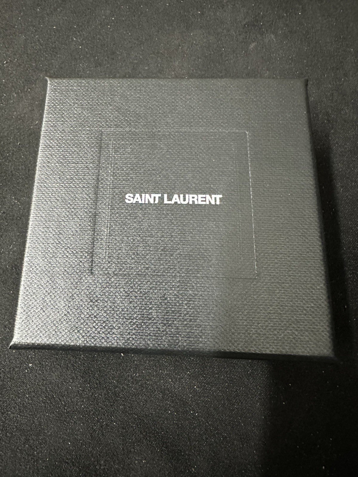 Saint Laurent Empty Gift Jewelry Box With Duster Bag 3inx3inx1.25in (8c)