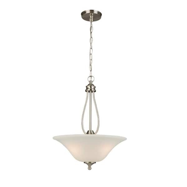 Kensley Park 3-Light Brushed Nickel Pendant 17C
