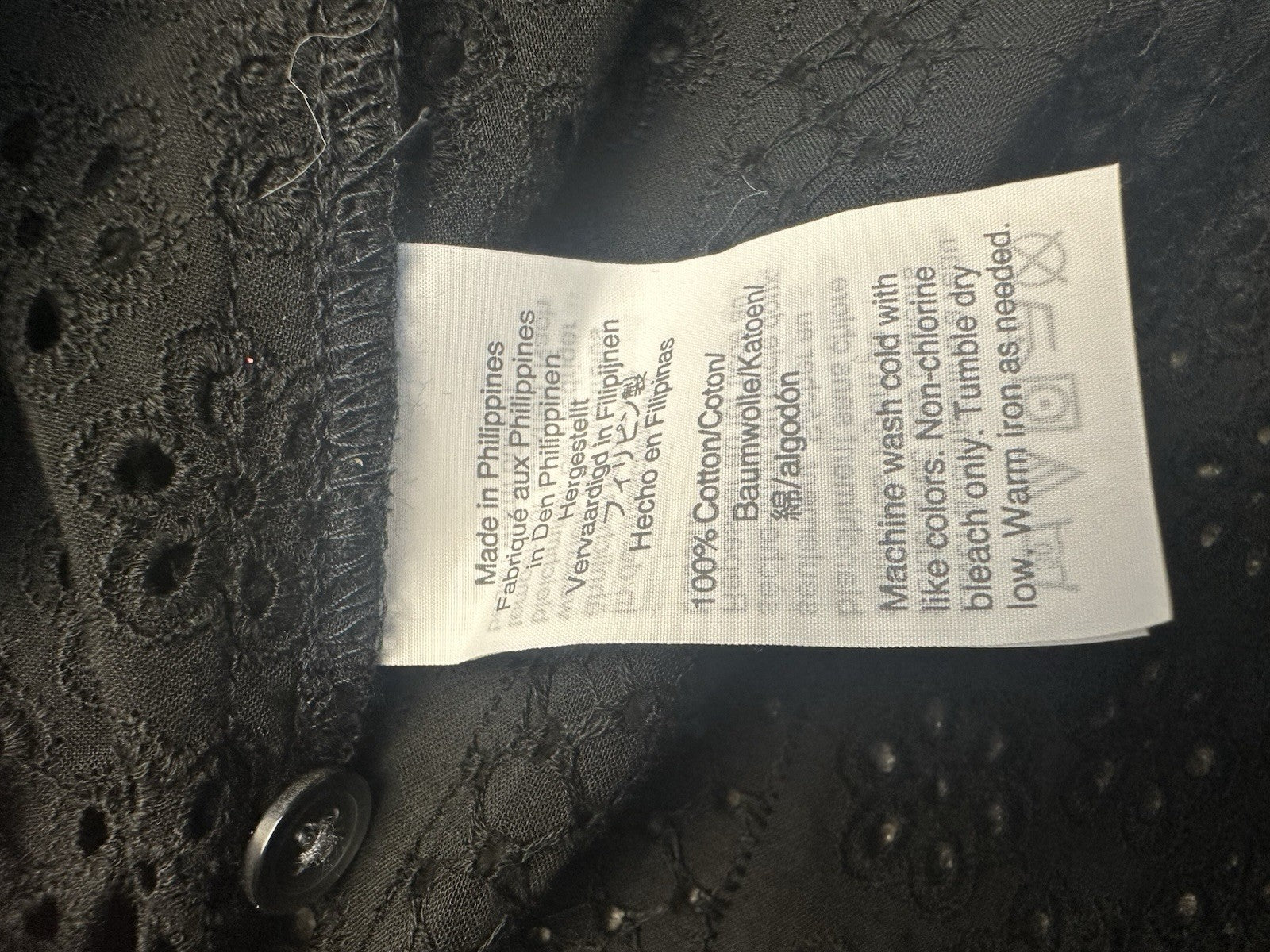 Women’s Madewell Black Eyelet NWT XXS Top 1.2