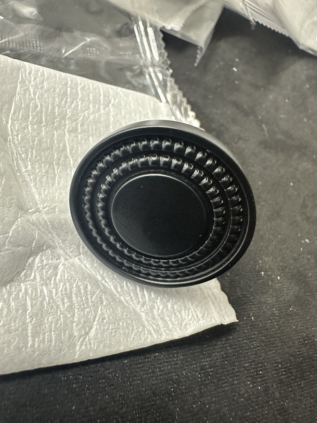 Black Cabinet Knobs Knurled Dresser Knobs Zinc Alloy Matte Black Drawer 25 Pack