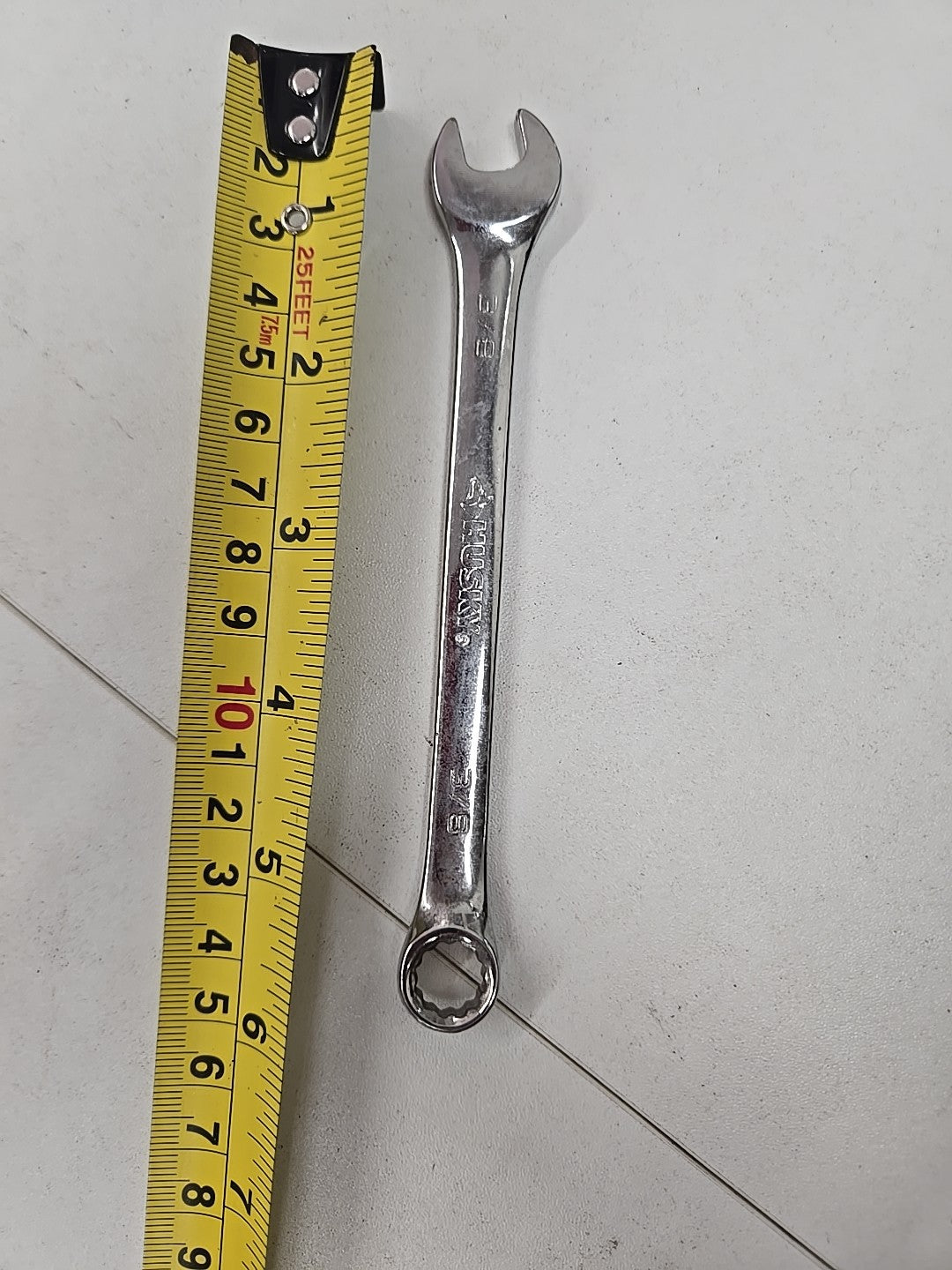 Husky Full Polish Combination Wrench SAE 12-Point 3/8 8C