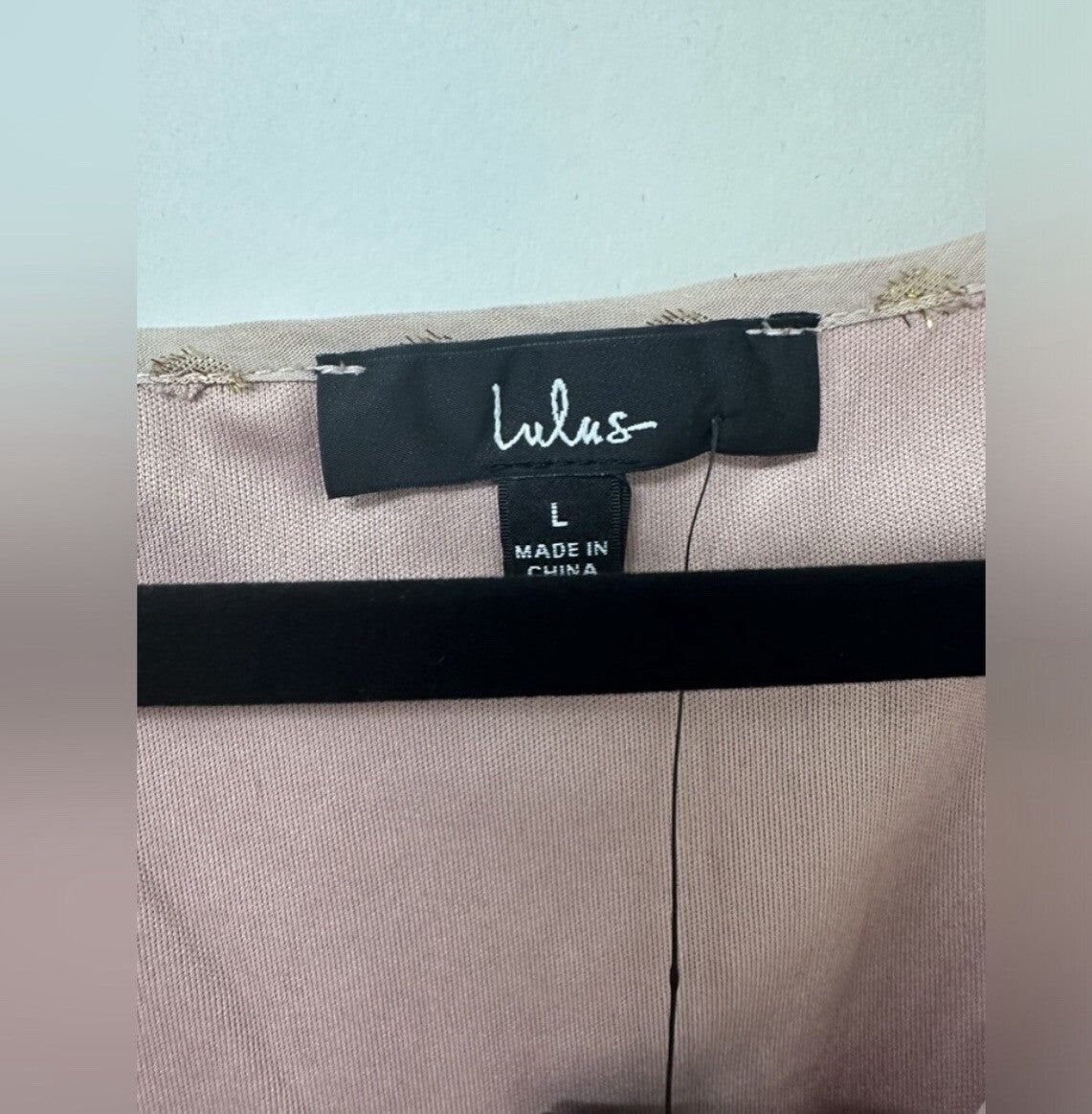 Lulu’s Mauve With Gold Dots Mini Dress NWT Size Large