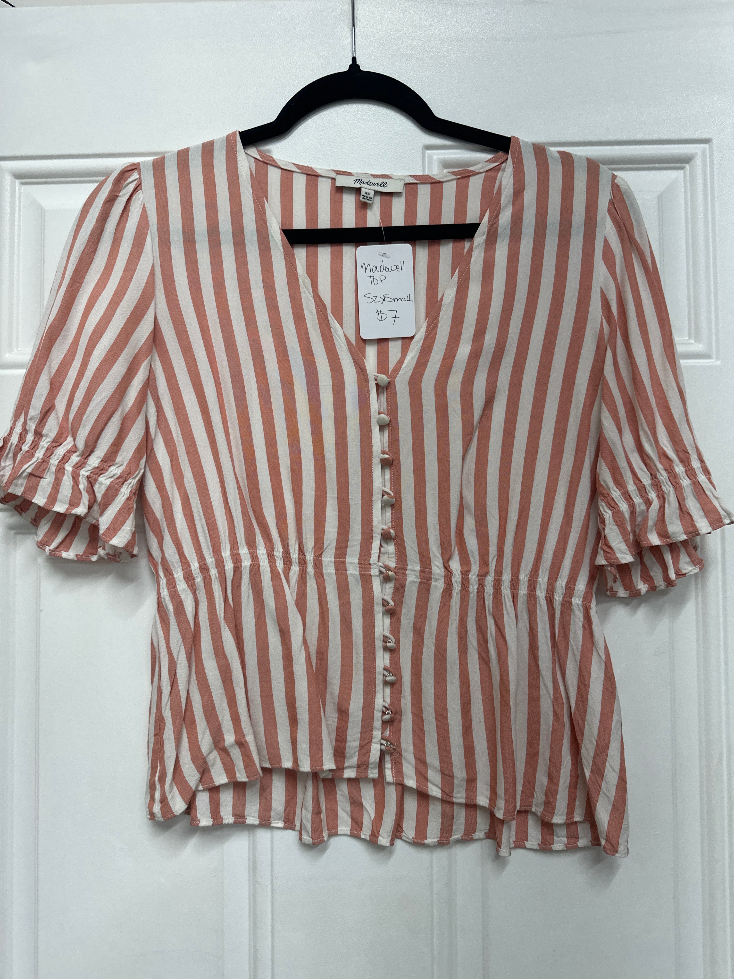 Madewell Stripped Top- XS