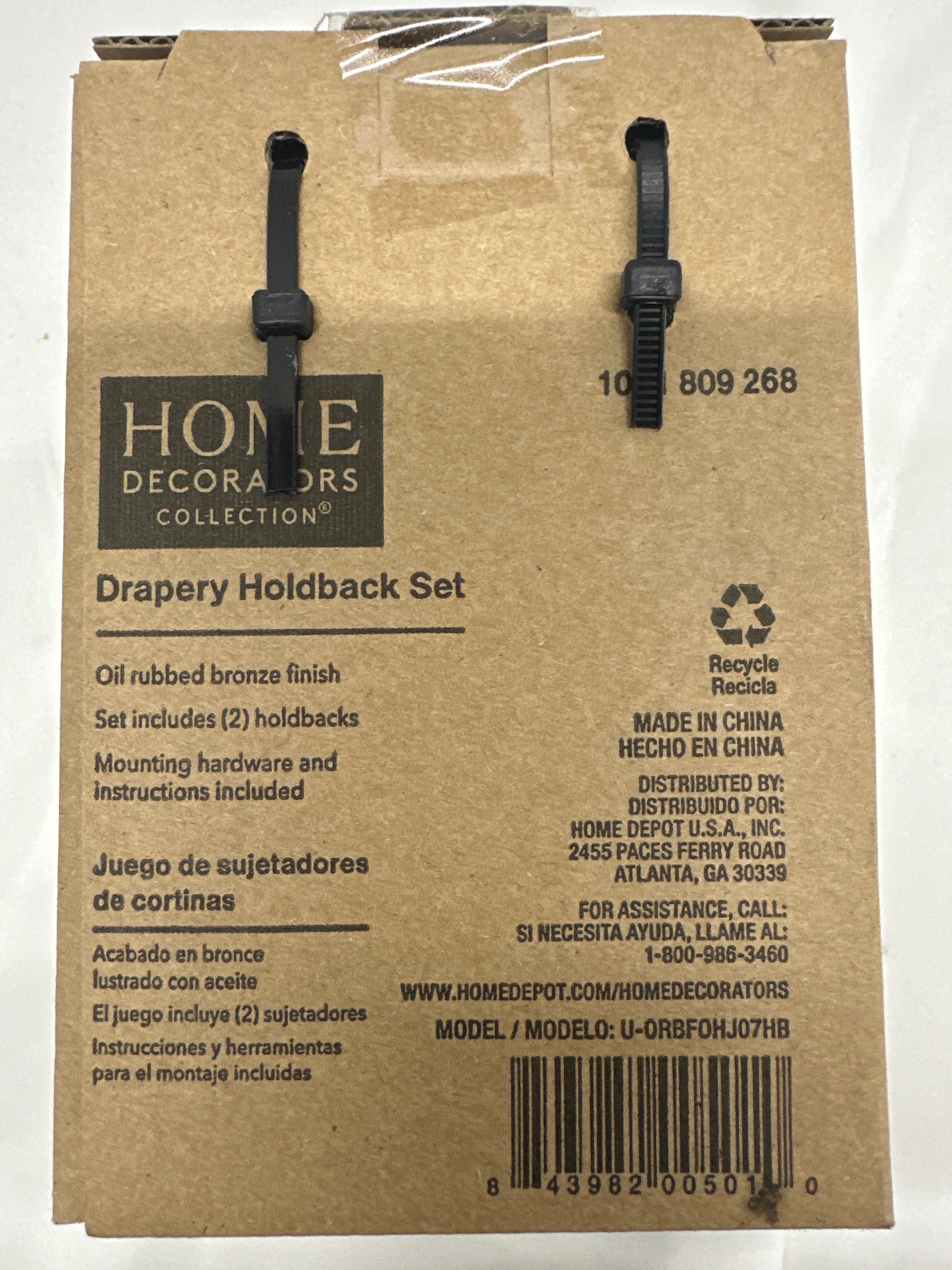 Home Decorators collection Drapery Holdback Set