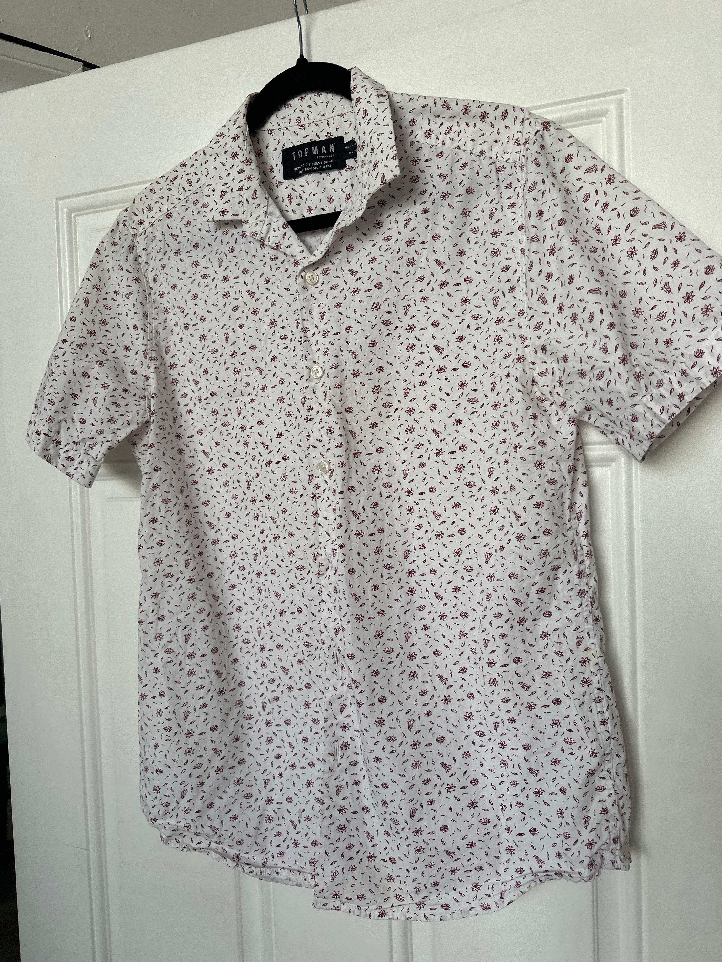 Men’s Topman Button Up Shirt Med (chest 38-40”)