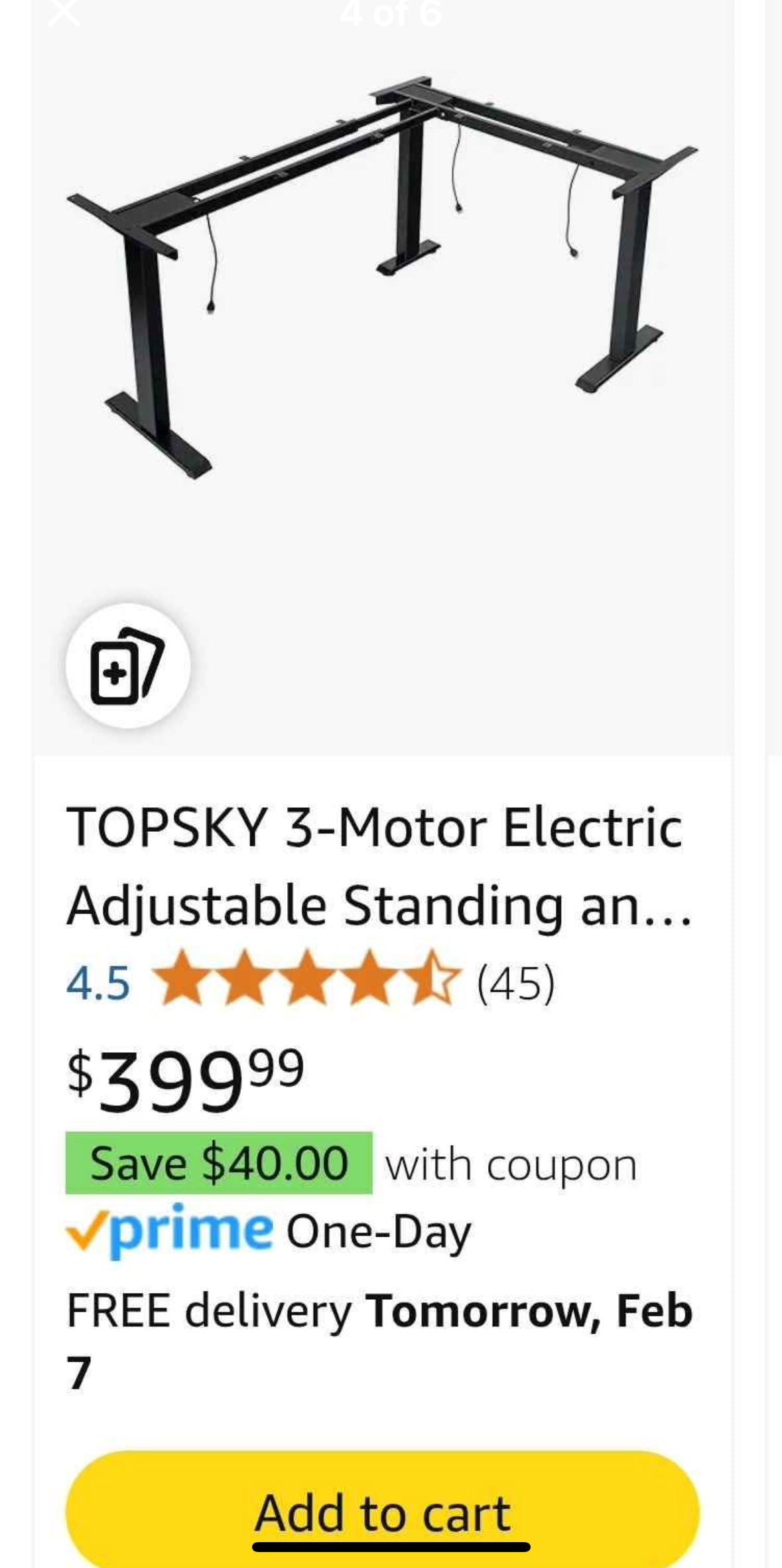 3-Motor Electric Adjustable Standing and Sitting Computer Desk with 3 Legs for Home and Office 270lb