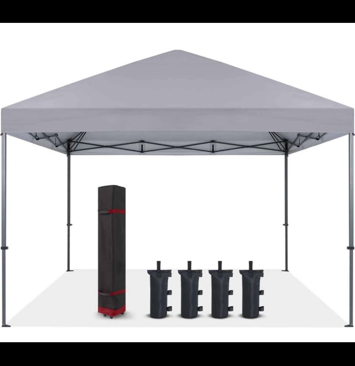 COOSHADE Durable Easy Pop Up Canopy Tent 12x12Ft(Gray)