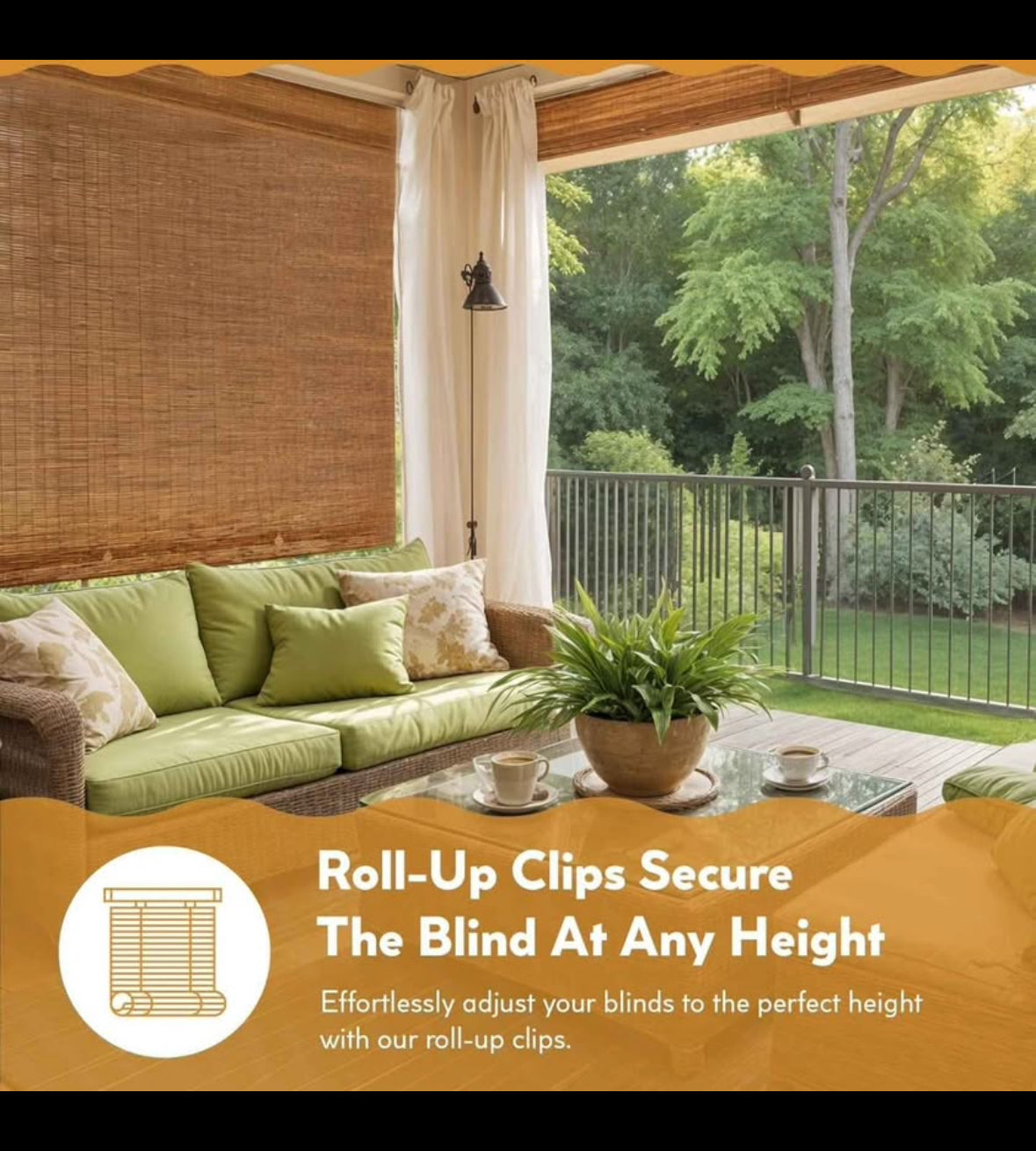 Bamboo Blinds, Cocoa, 72"W x 72"L