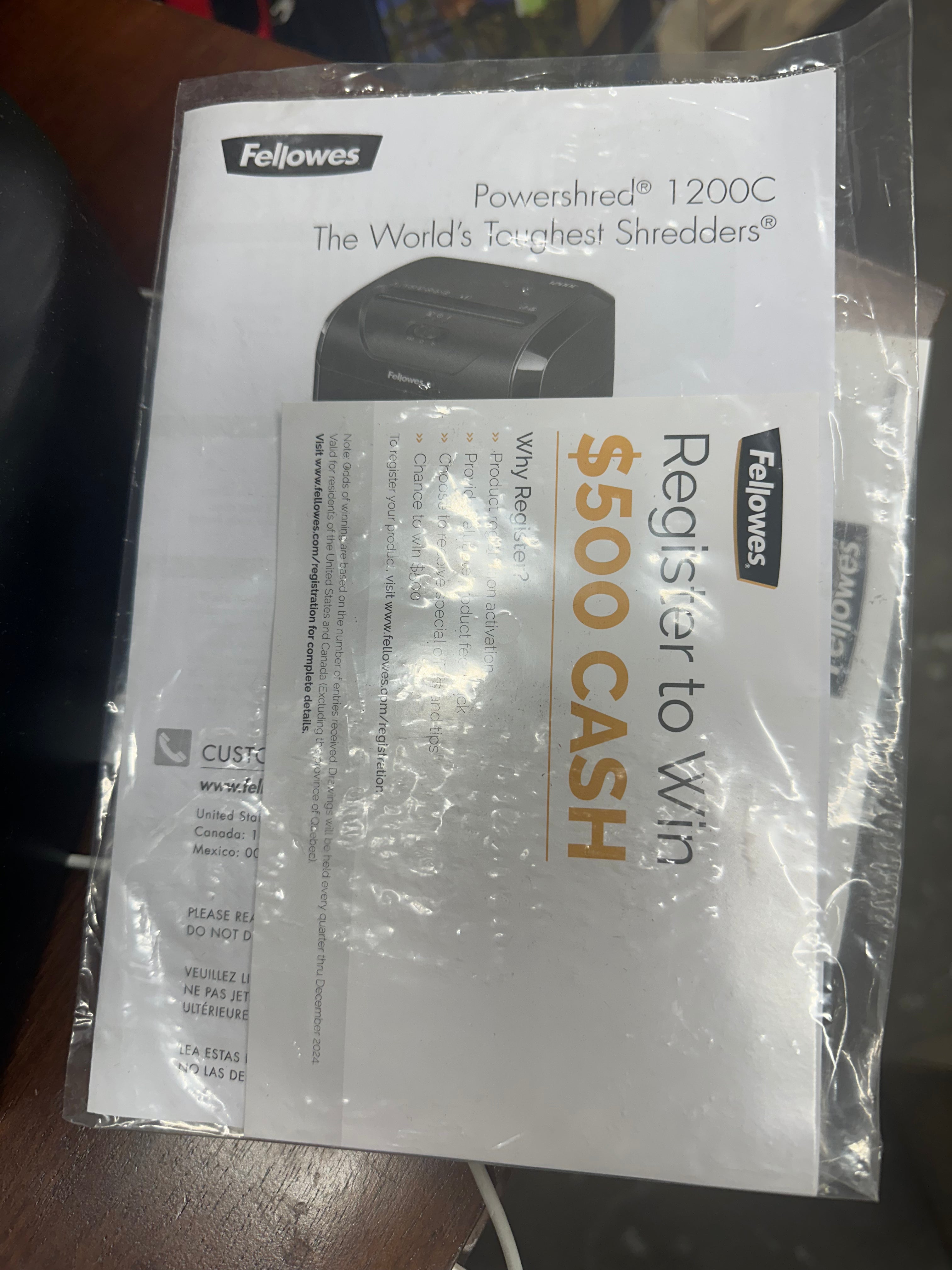 Fellowes Powershred 12 Sheet Cross-Cut Paper Home Office Paper Shredder, 19.50" H x 9.69" W x 13.44"