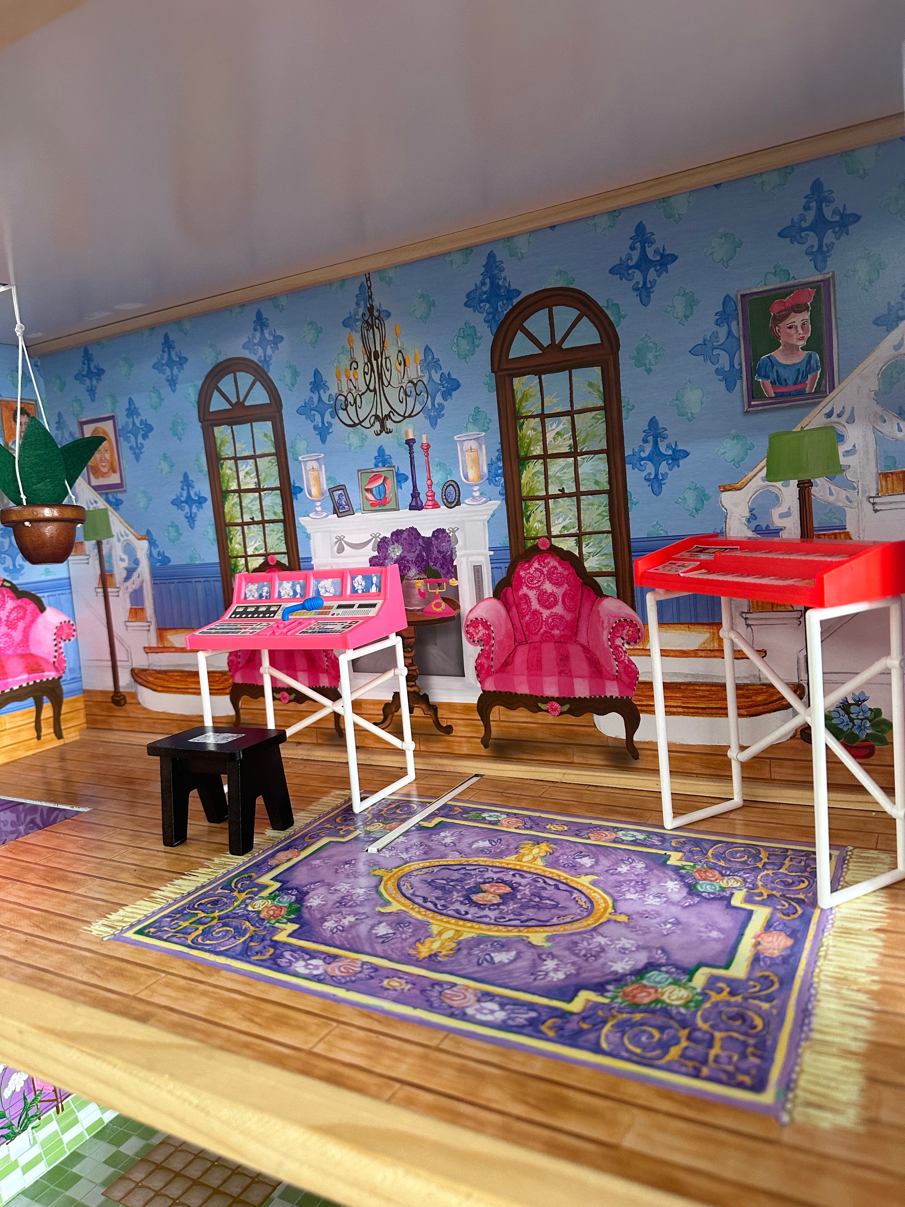 KidKraft My Dreamy Wooden Dollhouse w/ some accessories 34in x 15.5in x 47.75in